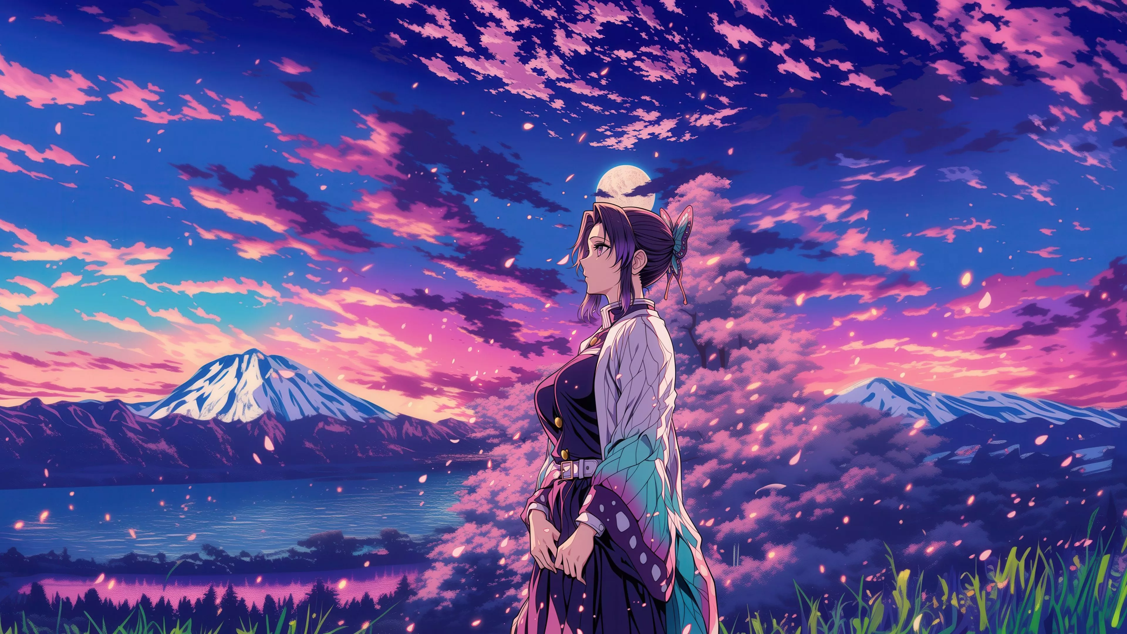 Shinobu Kocho Wallpaper 4K, Aesthetic