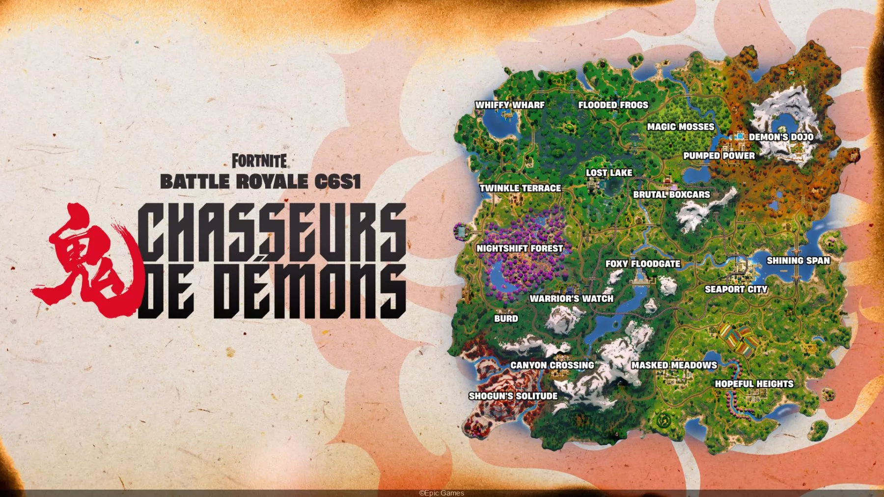 Fortnite Demon Hunters: maps, skins