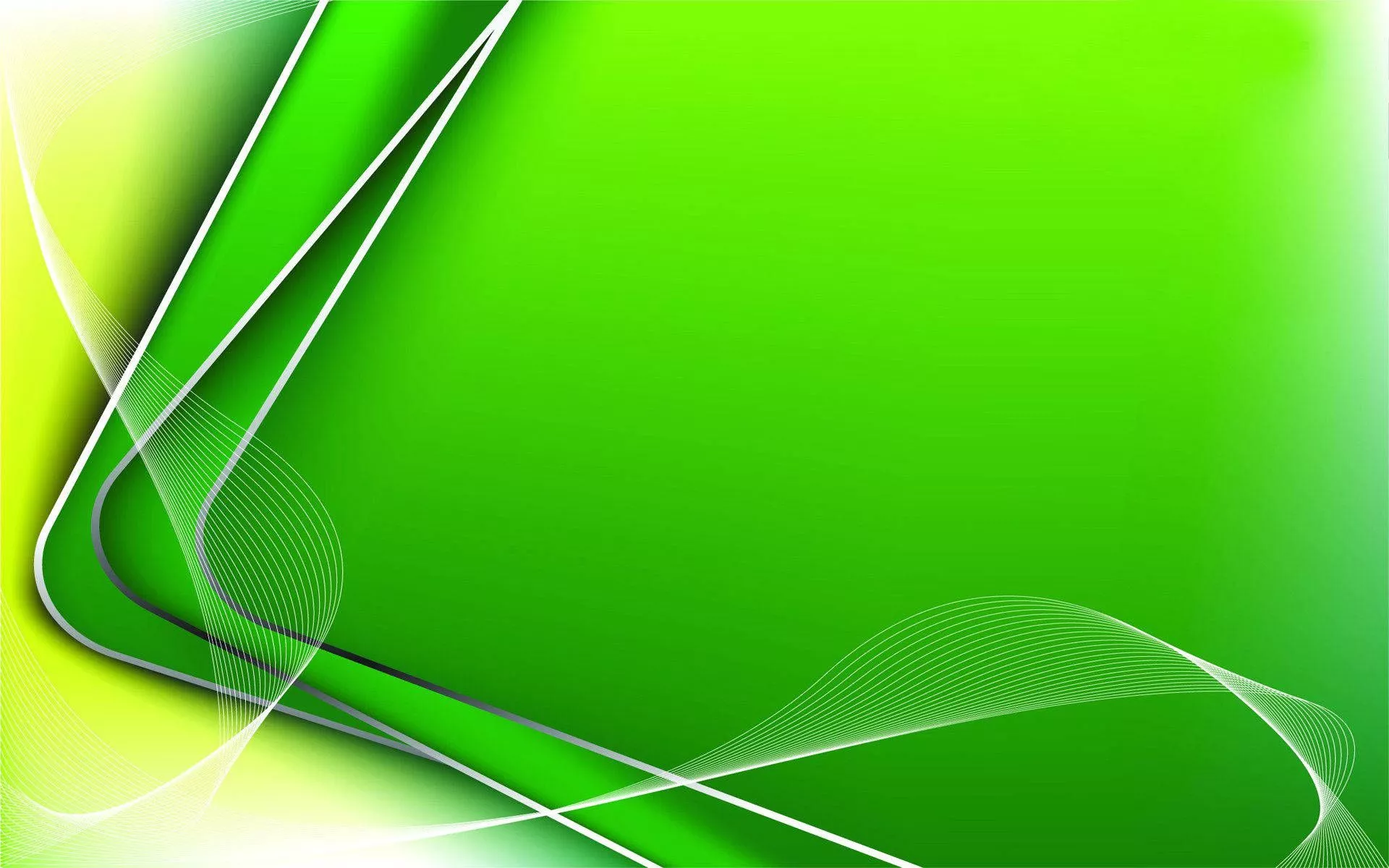 Bending Green Abstract Lines Wallpaper
