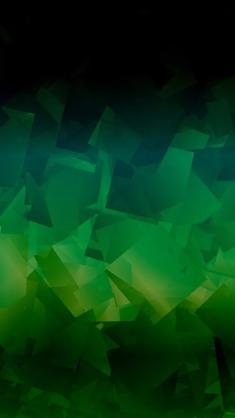 Dark Green Shapes Art Pattern