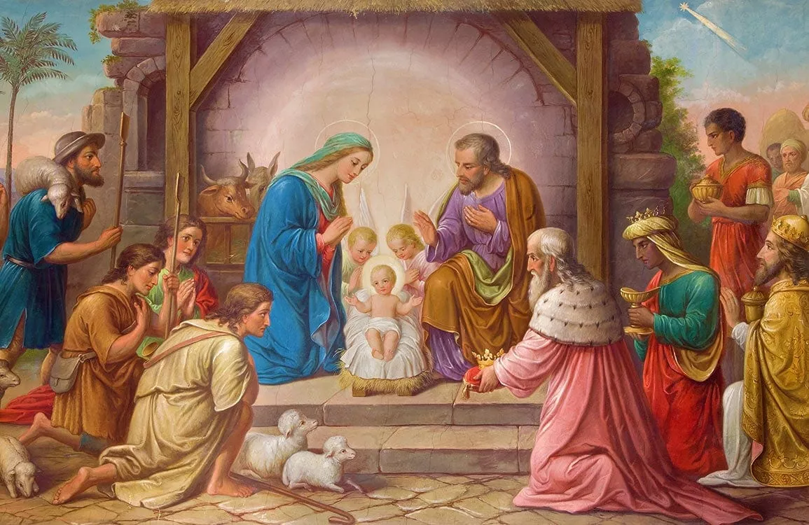 Nativity Of Jesus Wall Murals. Oil