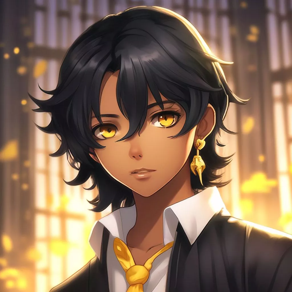 Anime guy 16 years old with shoulder