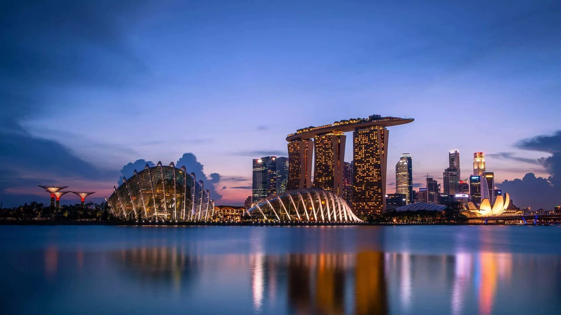 modern Singapore skyline. Wallpaper