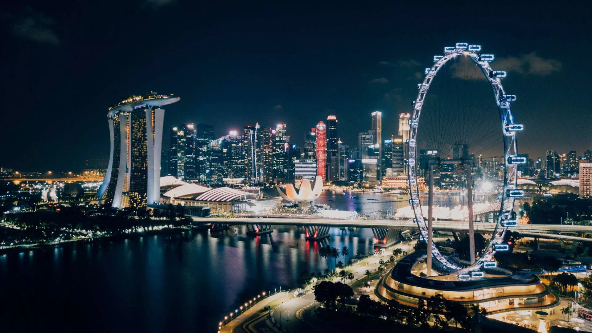 Download 1920x1080 HD Singapore Skyline
