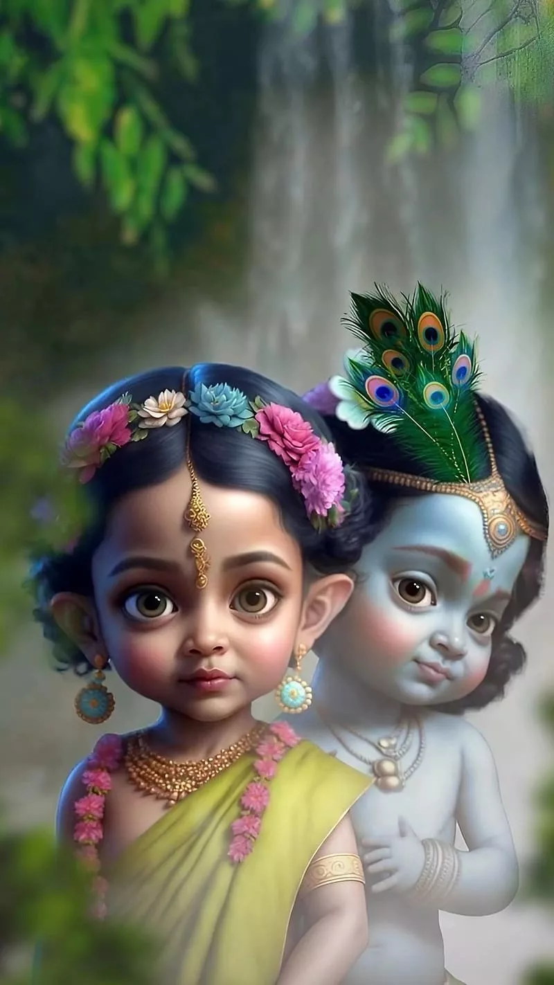 Cute radha 2025 krishna dp