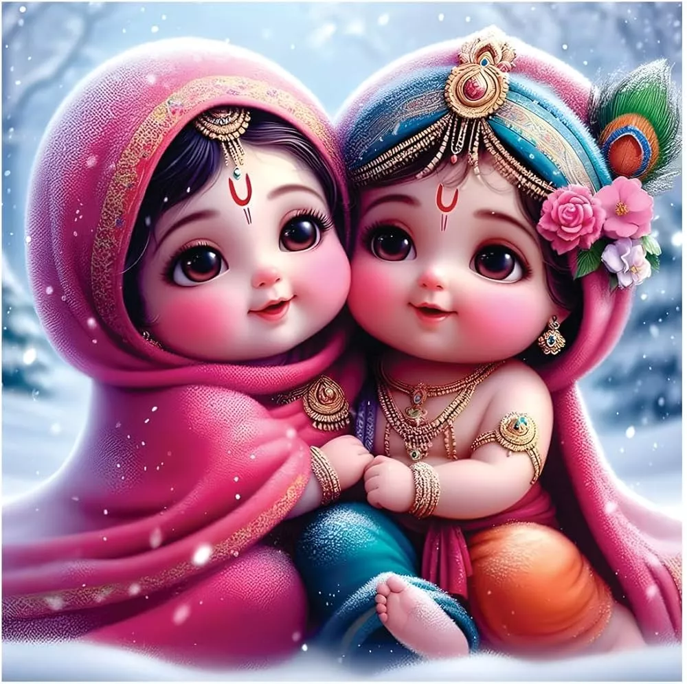 Good Think Baby Radha Krishna In Winter