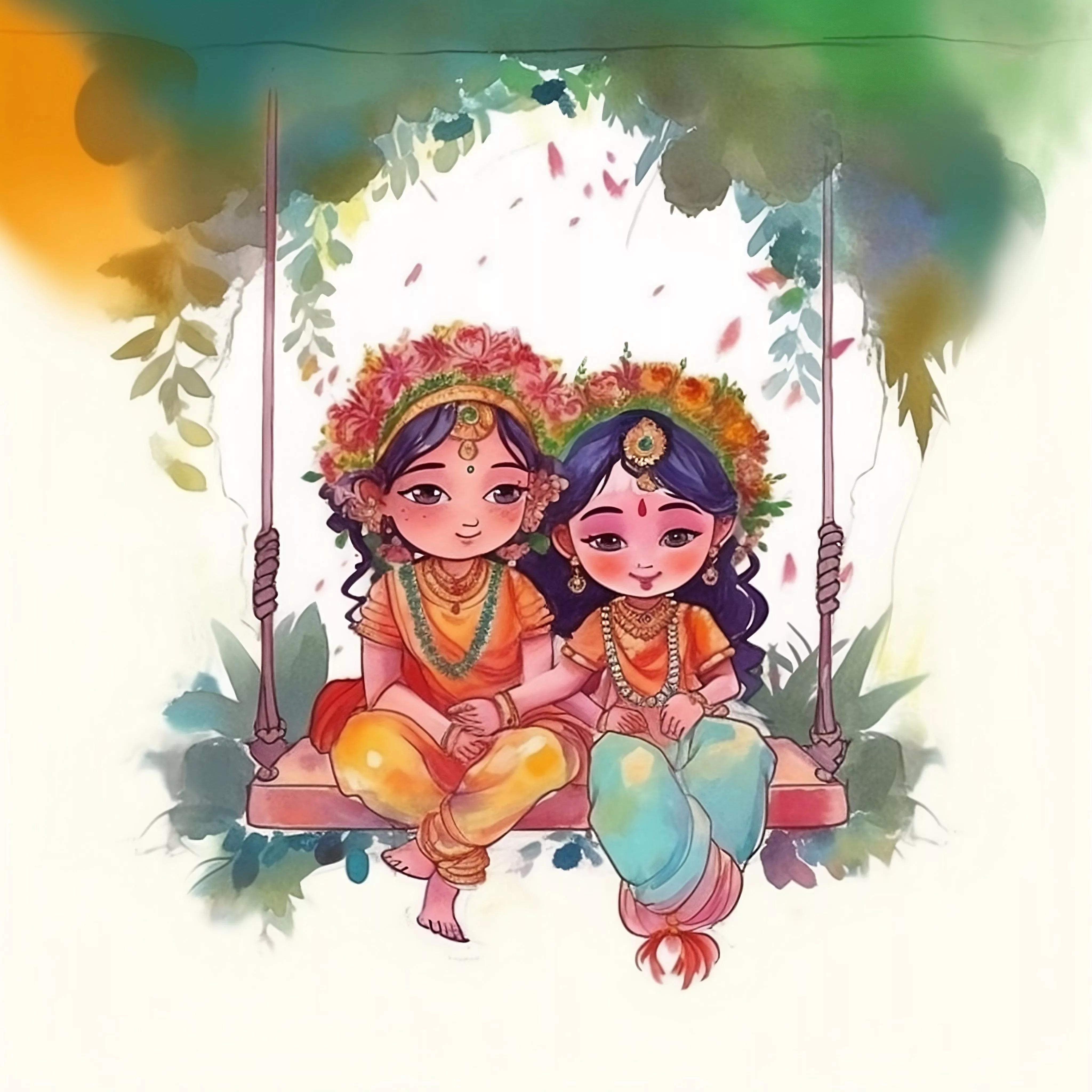 Cute Little Radha Krishna Image 43