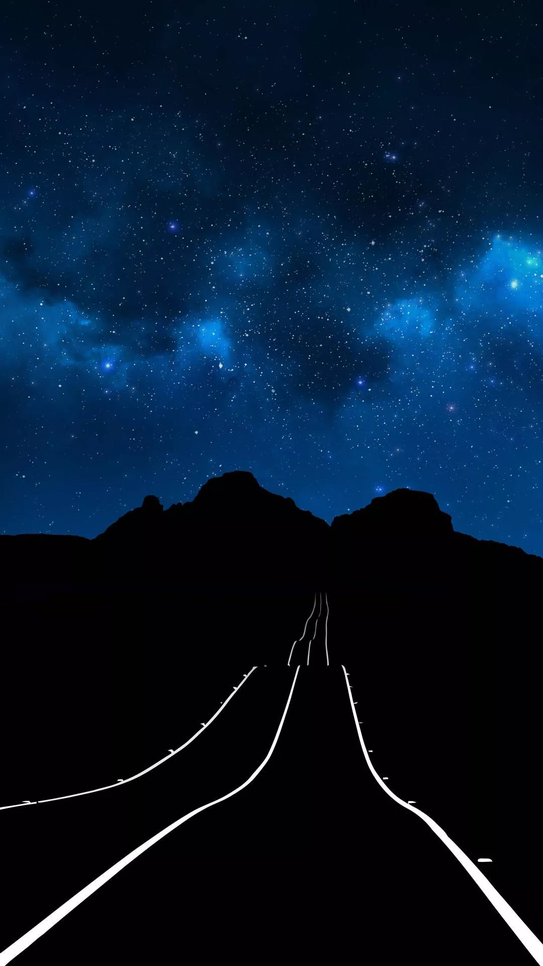 Luminescent Road Lines On Oled iPhone