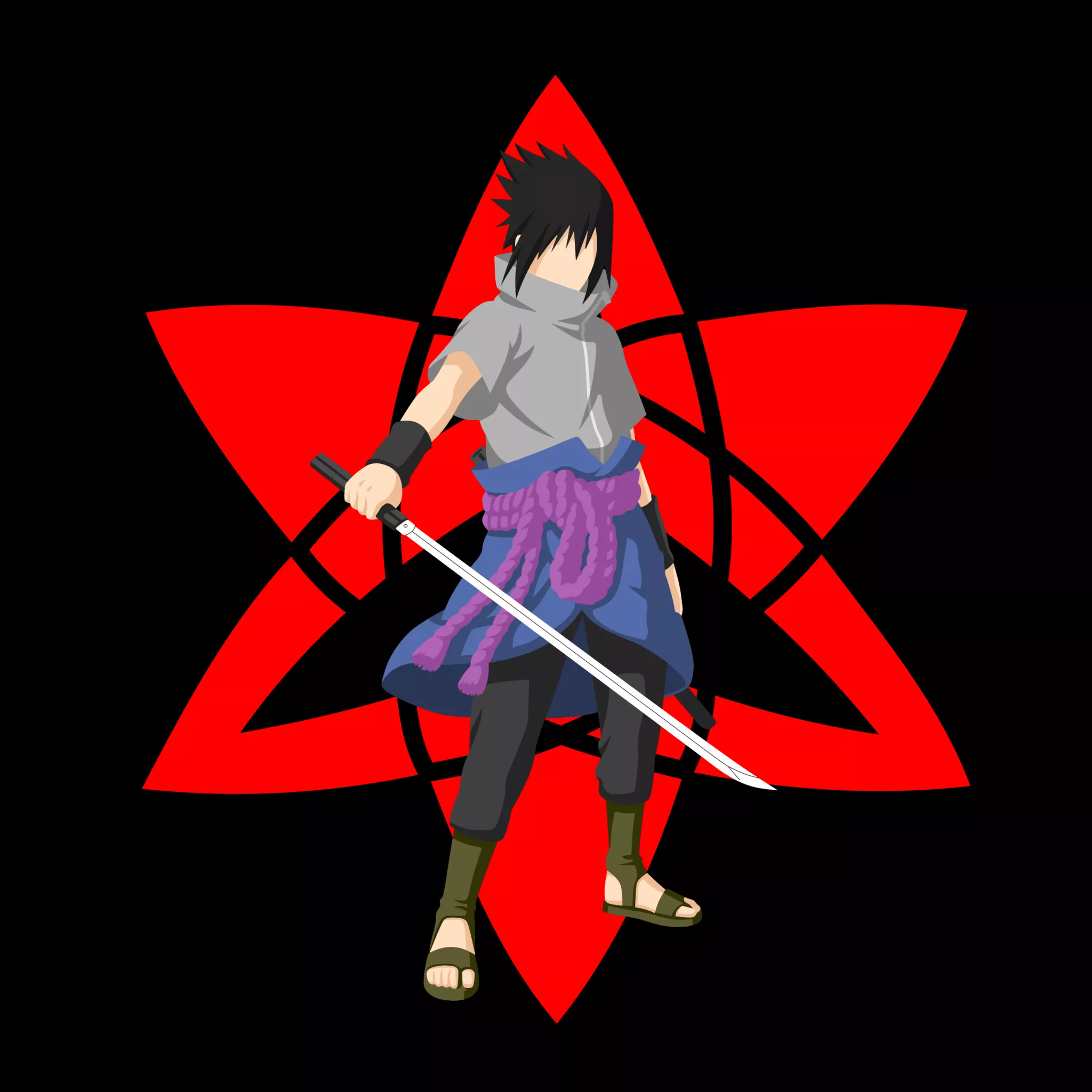Sasuke Uchiha Wallpaper 4K, Mangekyo