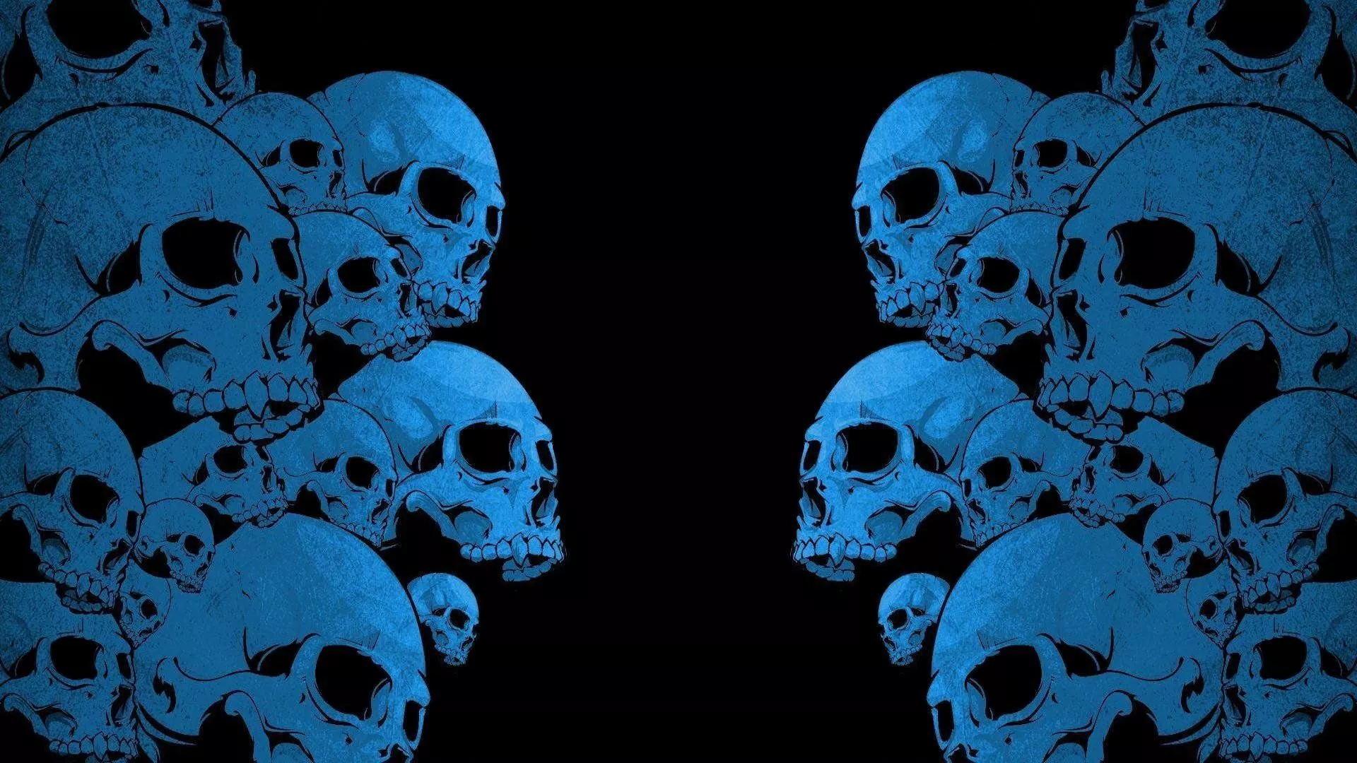 Download Blue Dark Skull HD Wallpaper
