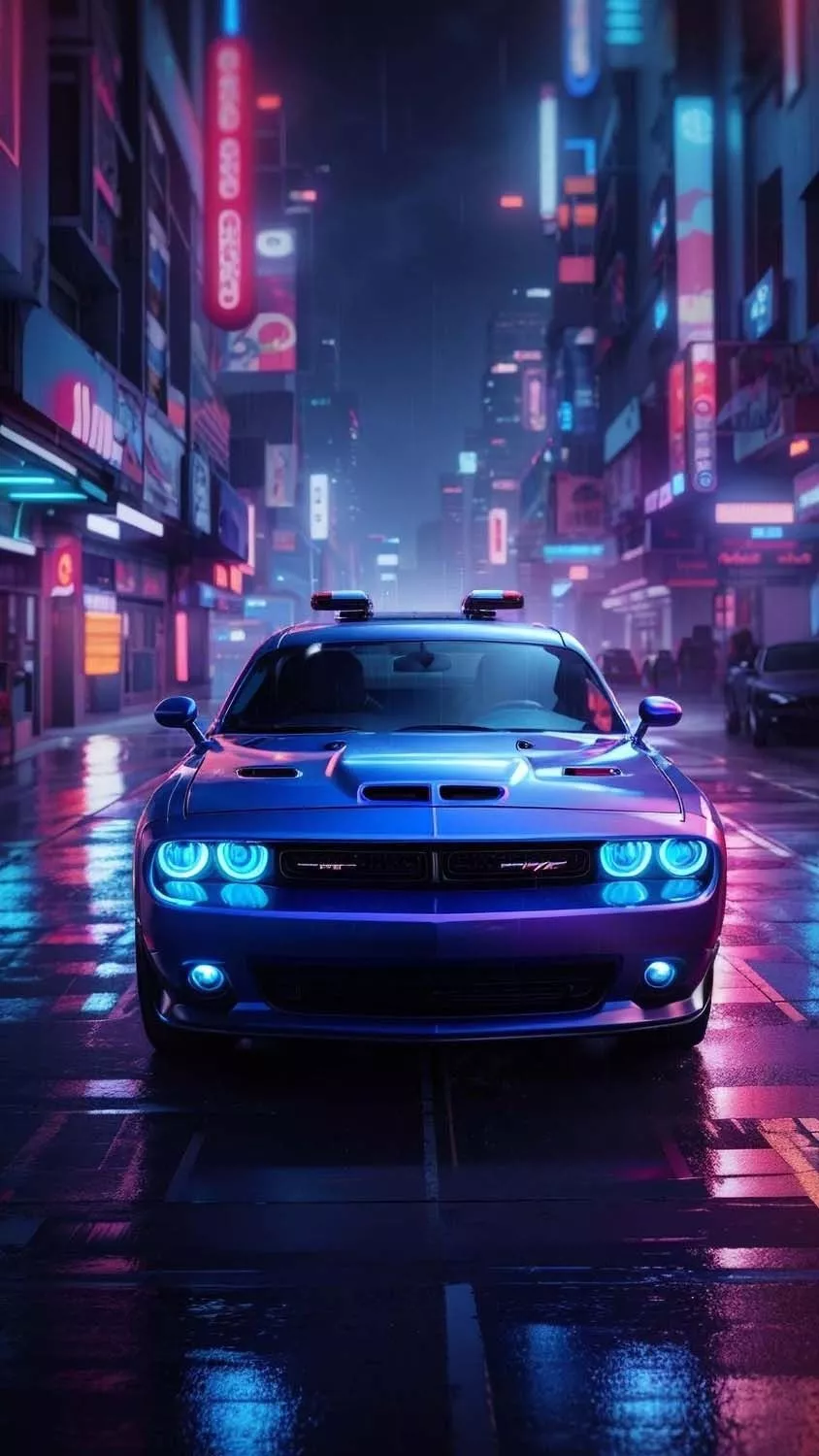 Dodge Challenger Cyberpunk iPhone