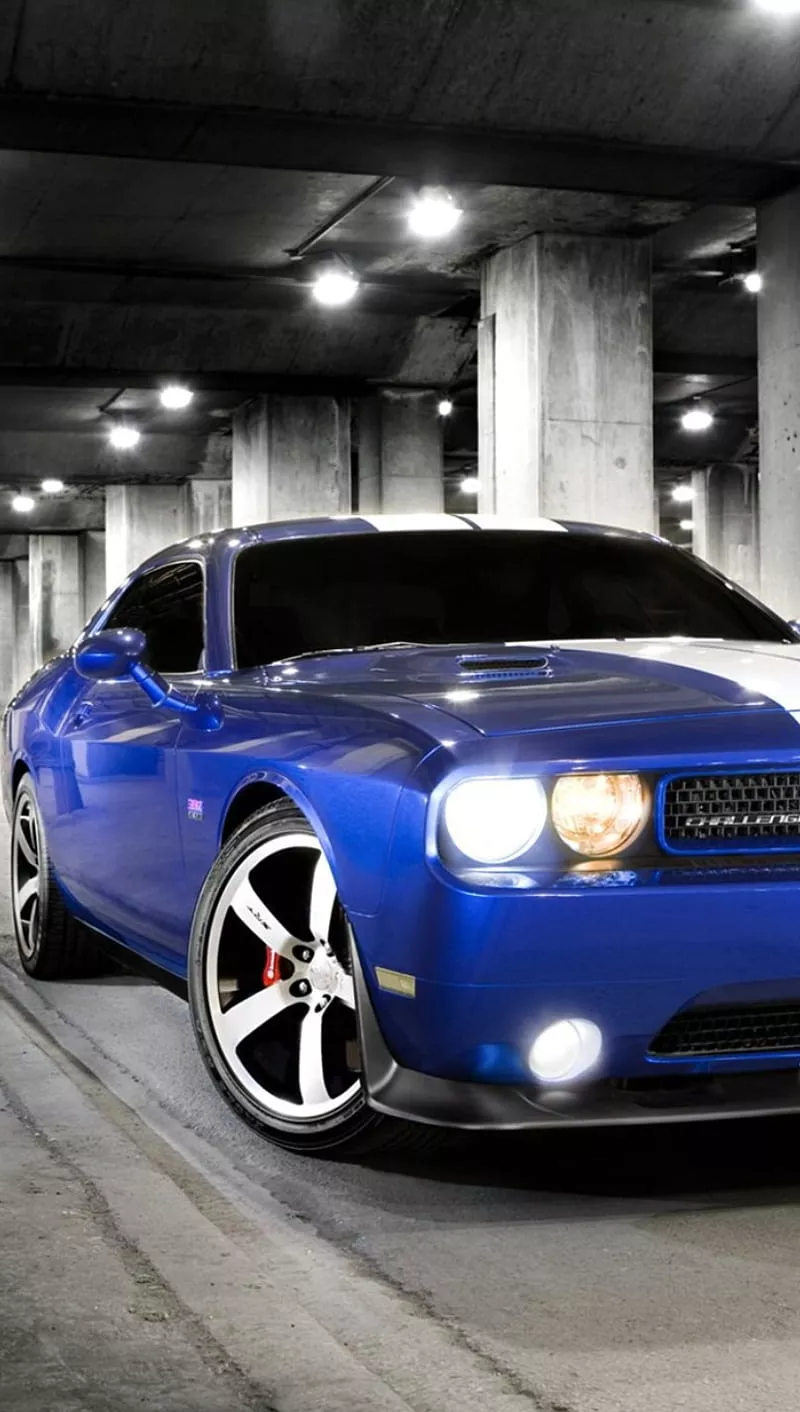 Dodge Challanger SRT, blue, car, dodge