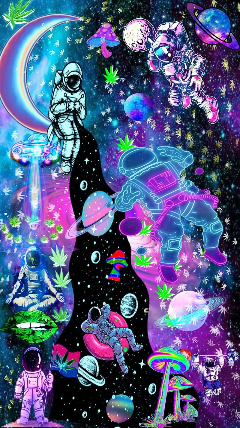 Trippy deals space wallpaper
