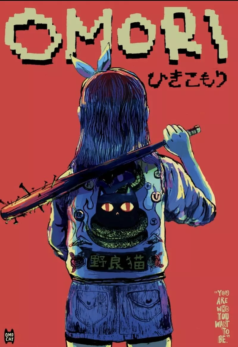 Omori, game, horror, bat, aubrey, HD