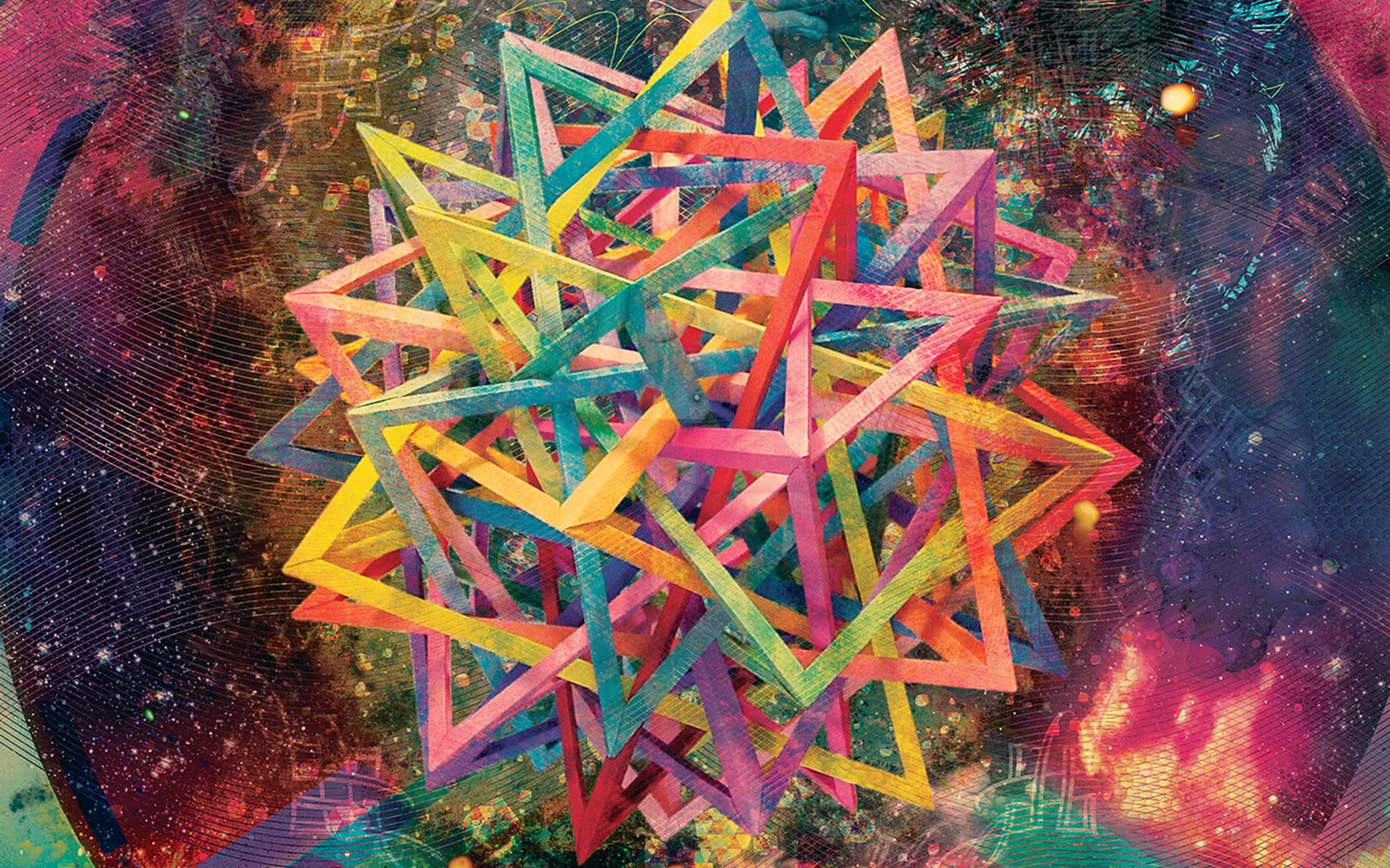 Wallpaper Abstract Psychedelic Art