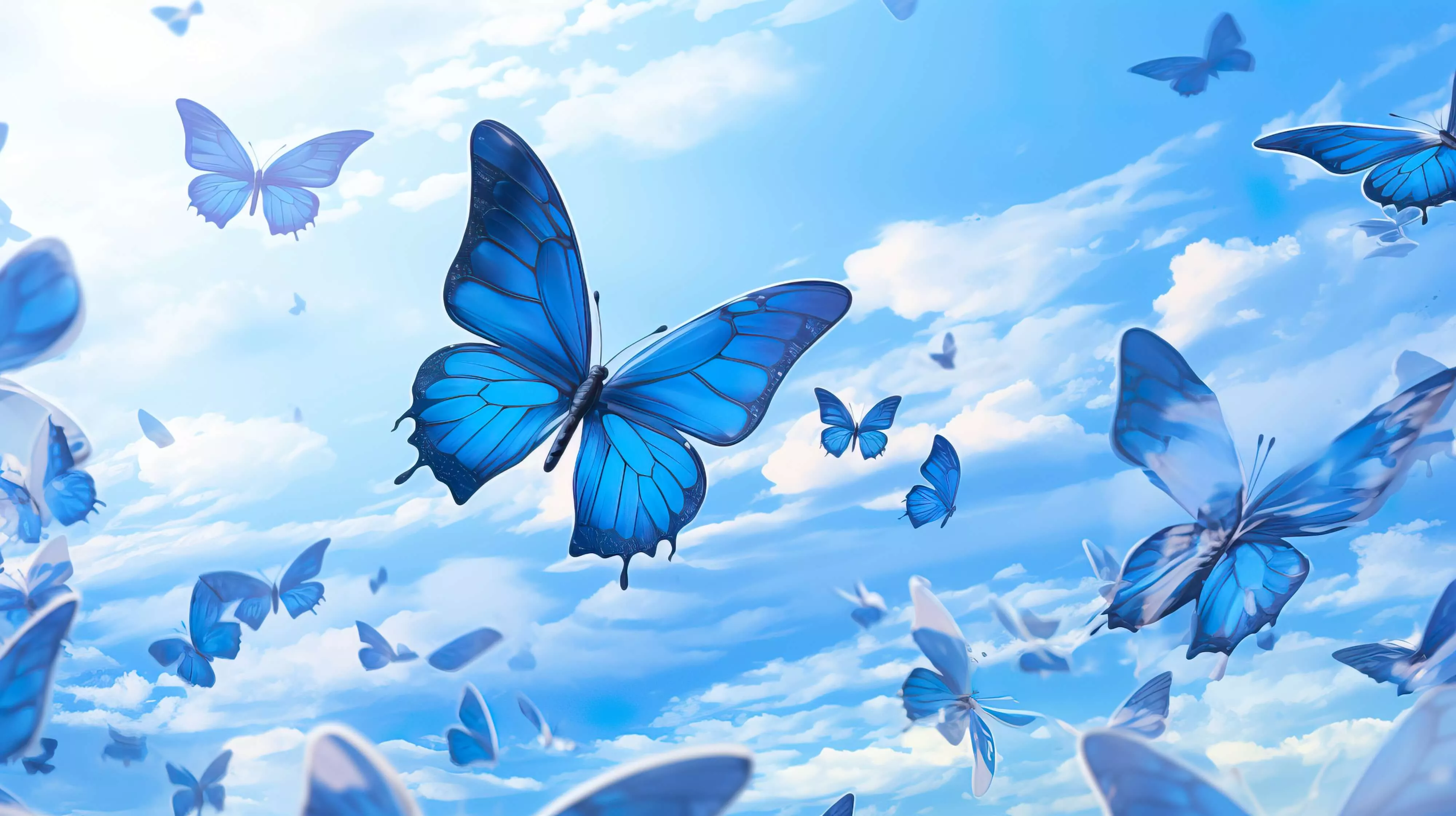 Beautiful Blue Butterfly Wallpaper