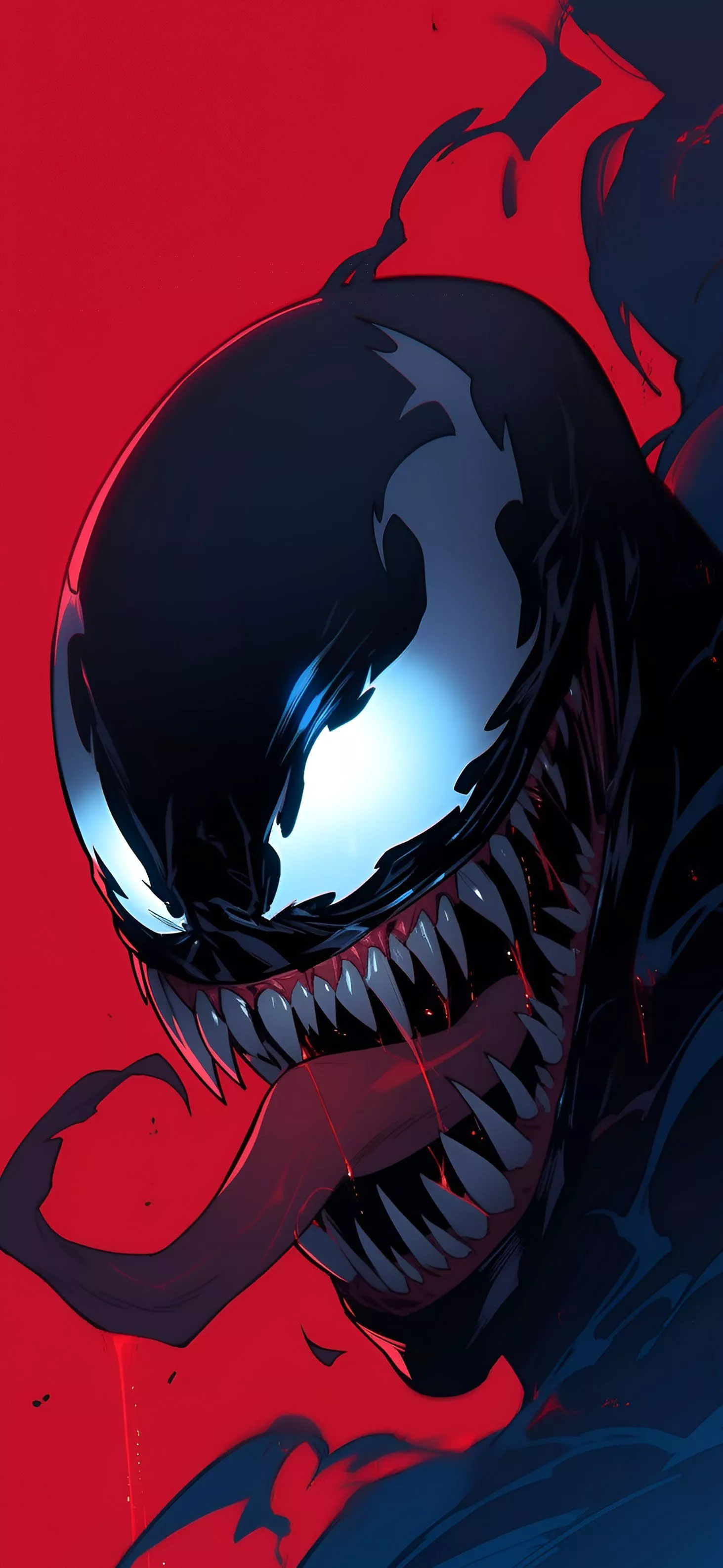 Marvel Scary Venom Red Wallpaper