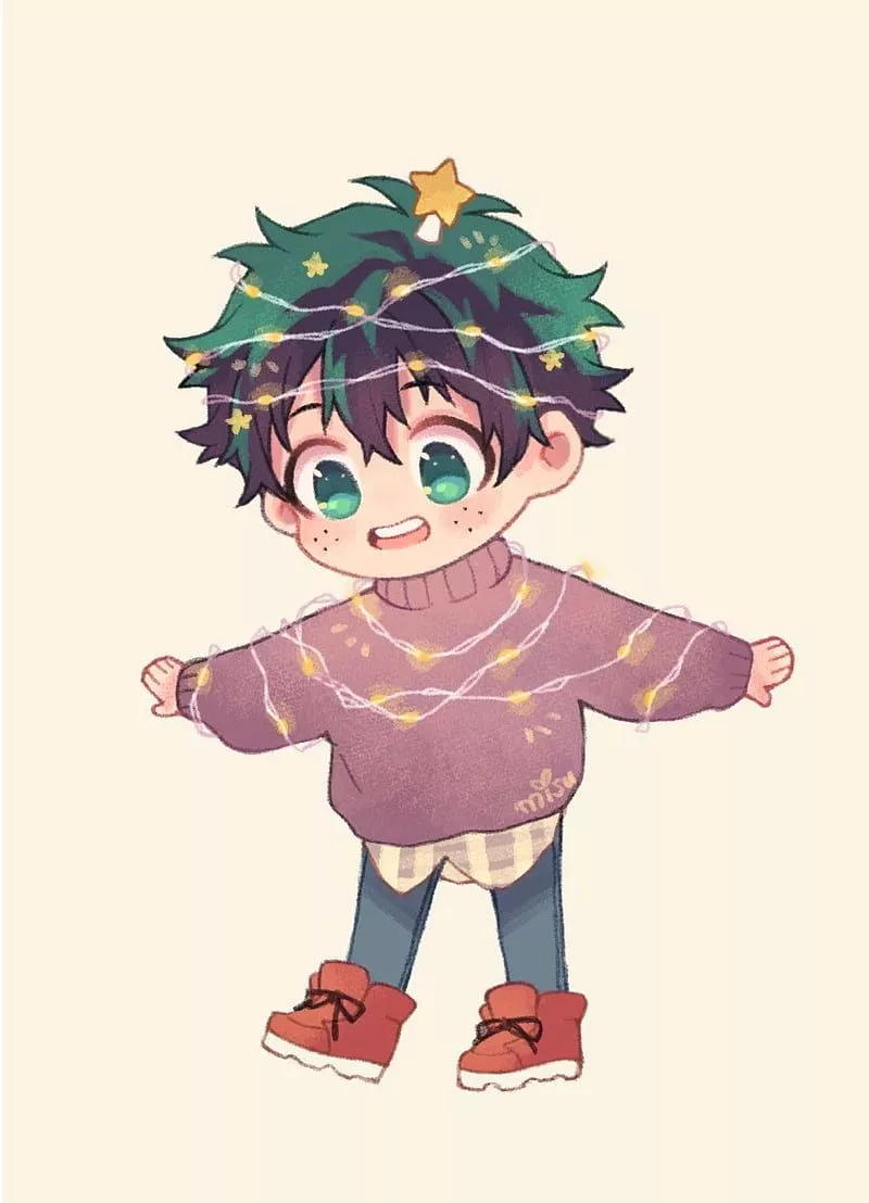 HD chibi deku wallpaper