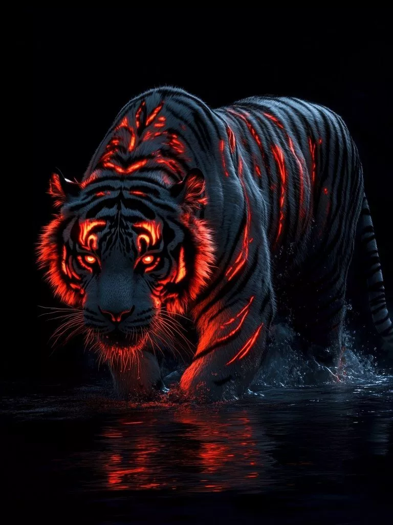 Tiger Wallpaper 4K, Dope, AMOLED, AI art