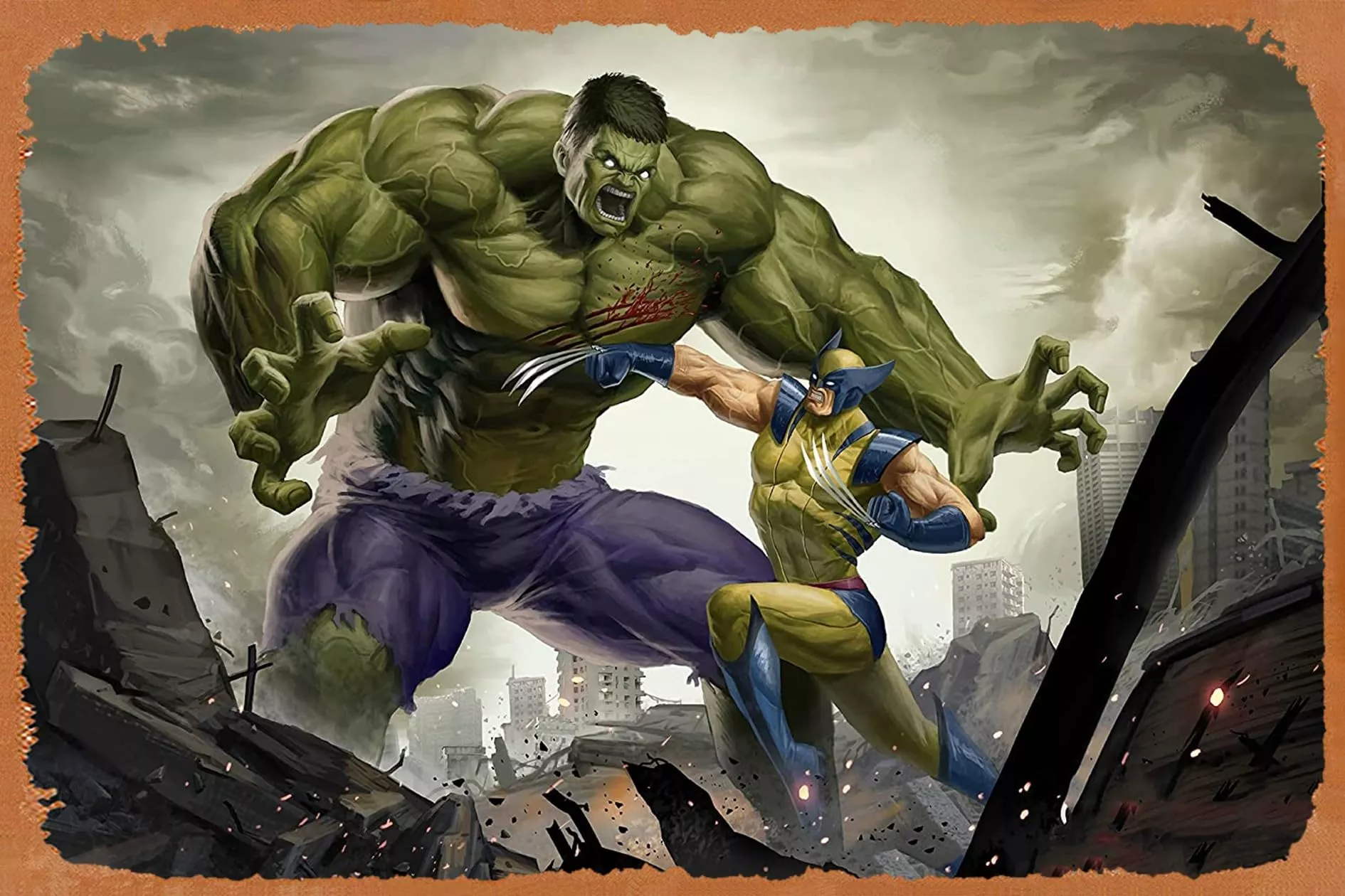 Art Hulk Vs Wolverine 4k