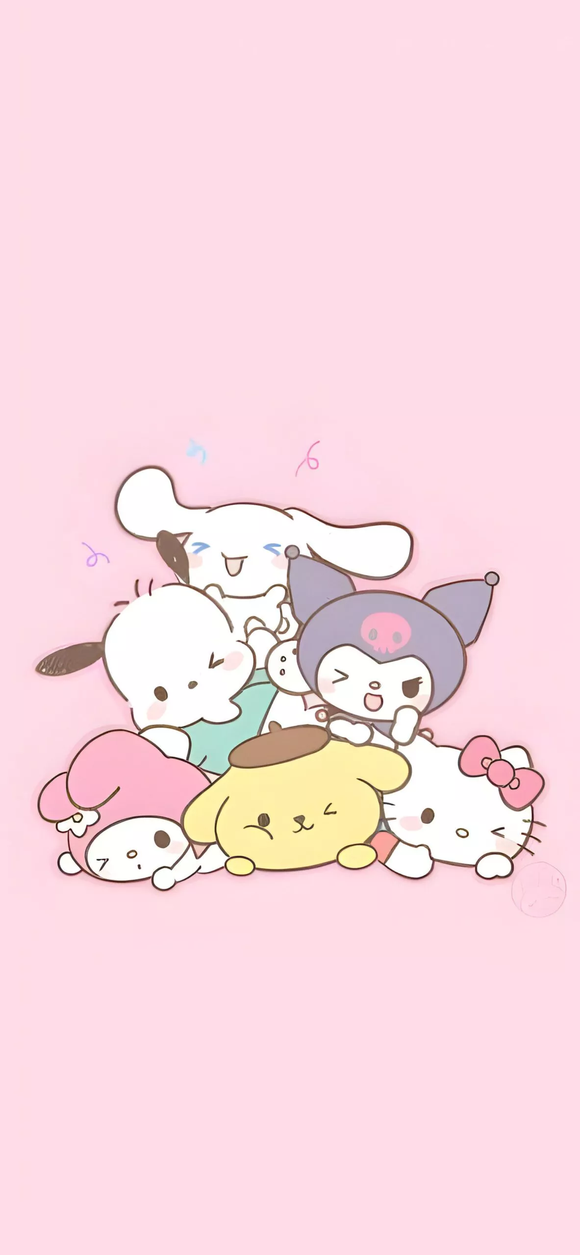 Sanrio Cute Characters Pink Wallpaper