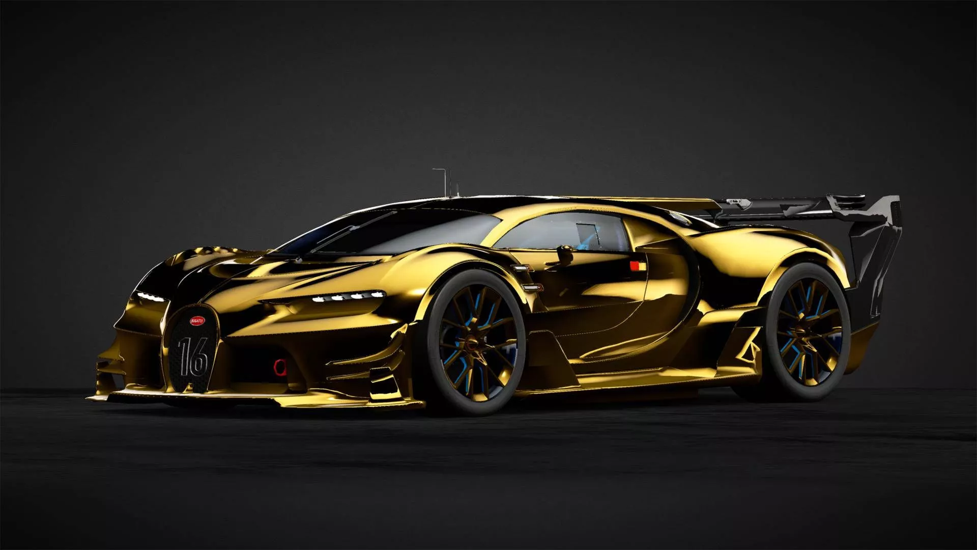 Cool Bugatti Vision Gran Turismo Gold