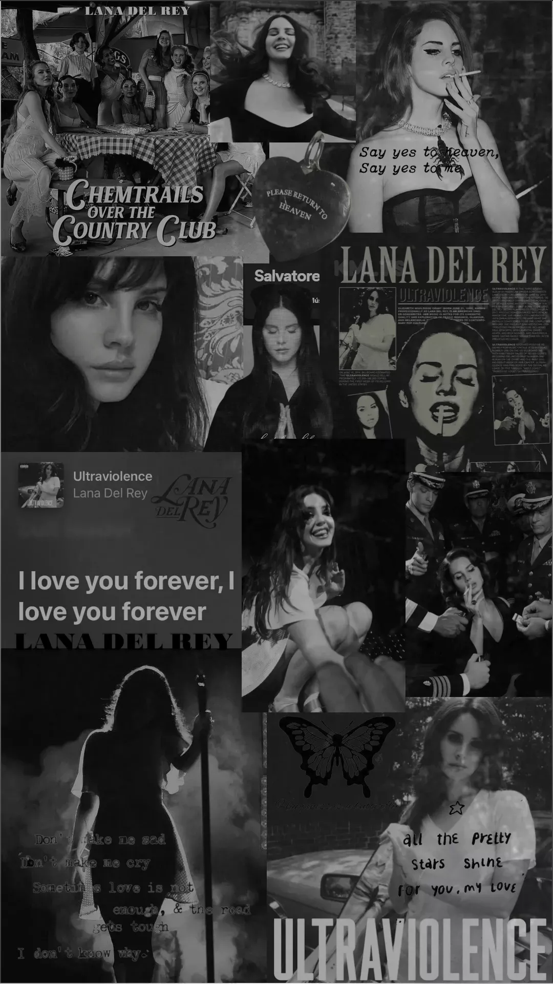 Lana Del Rey Black Wallpaper