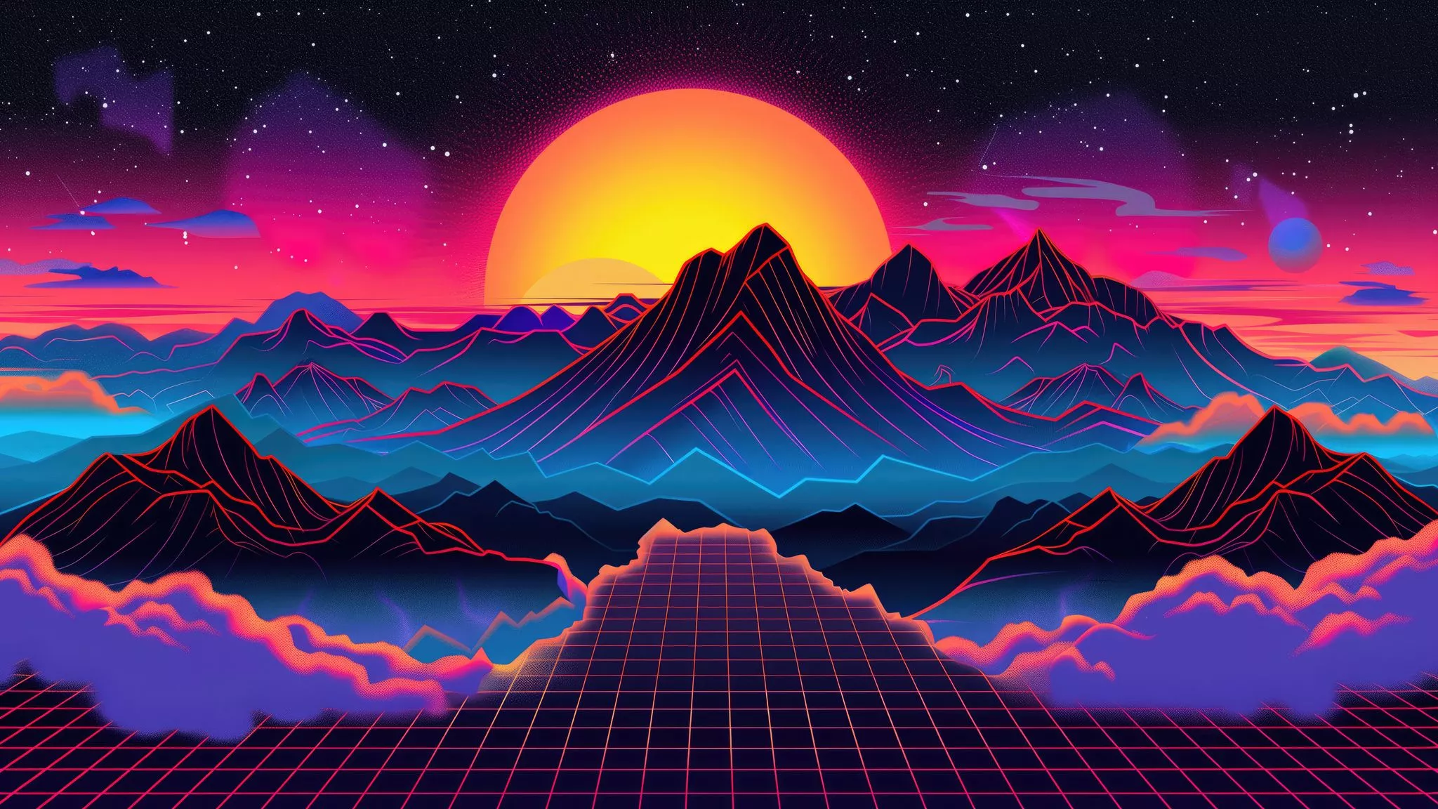 Retro Mountains World
