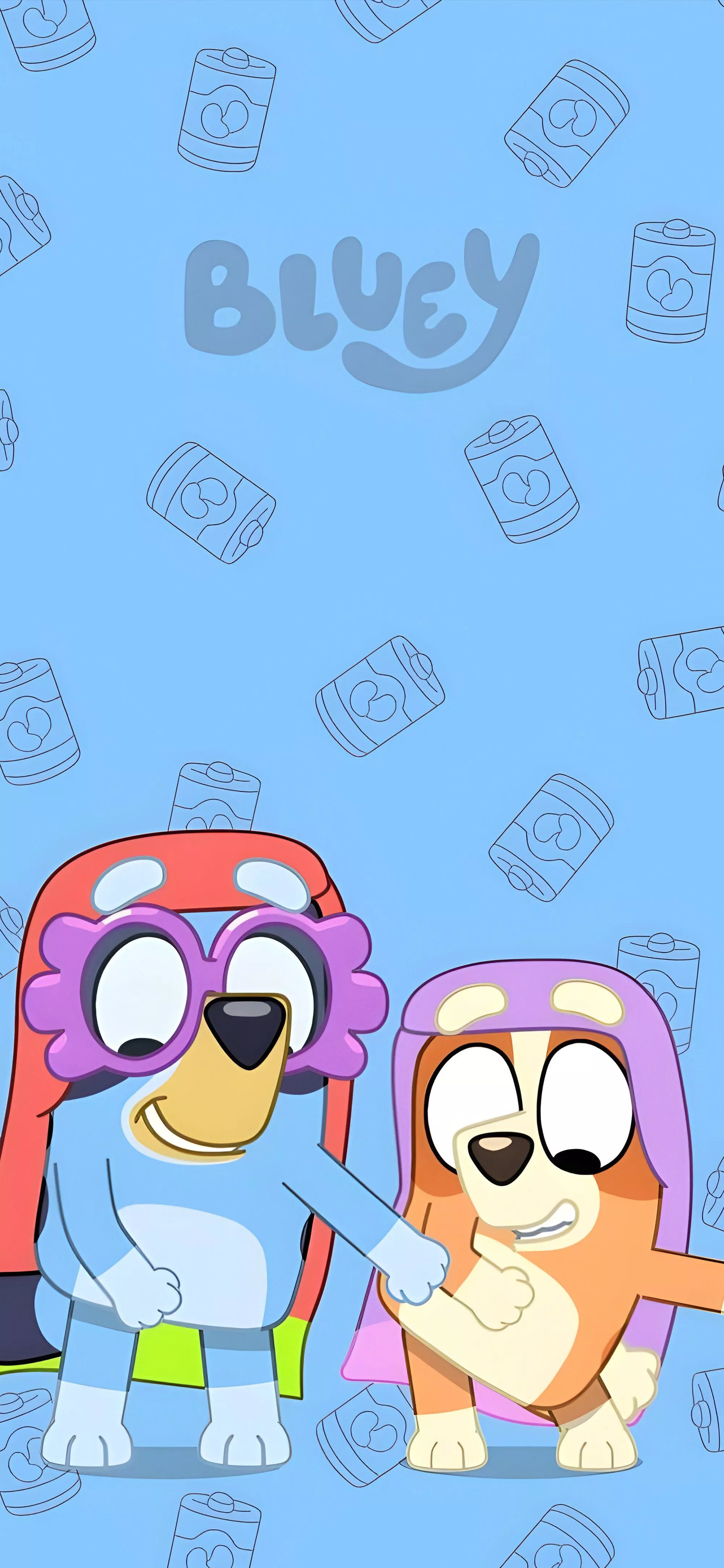Bluey and Friends Fun Cans Wallpaper