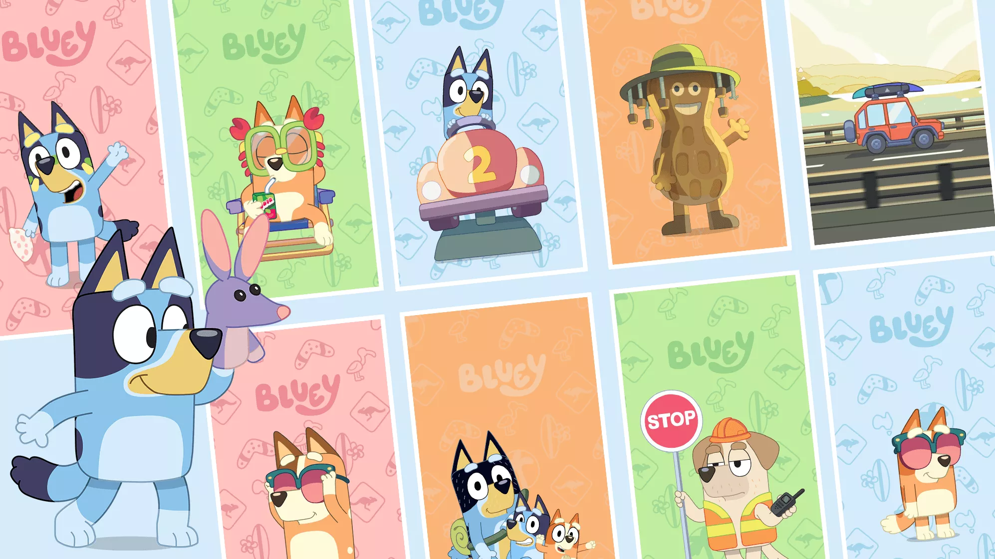 Bluey Family Trip Wallpaper