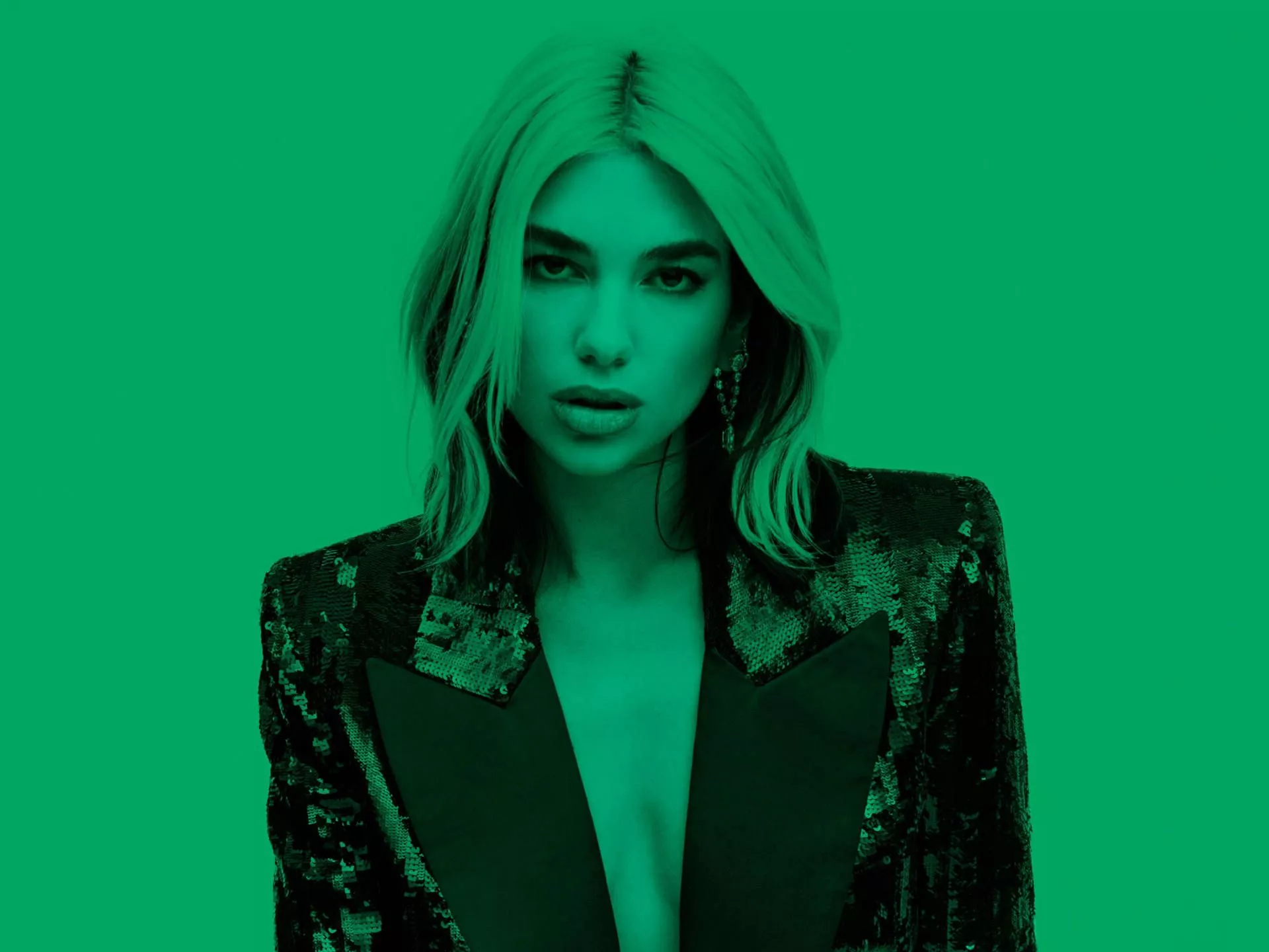Green Filter Dua Lipa Wallpaper