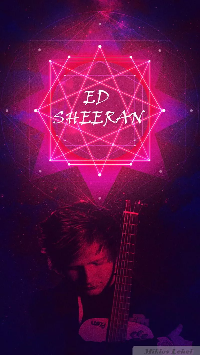 Ed Sheeran, artist, colorful, guitar