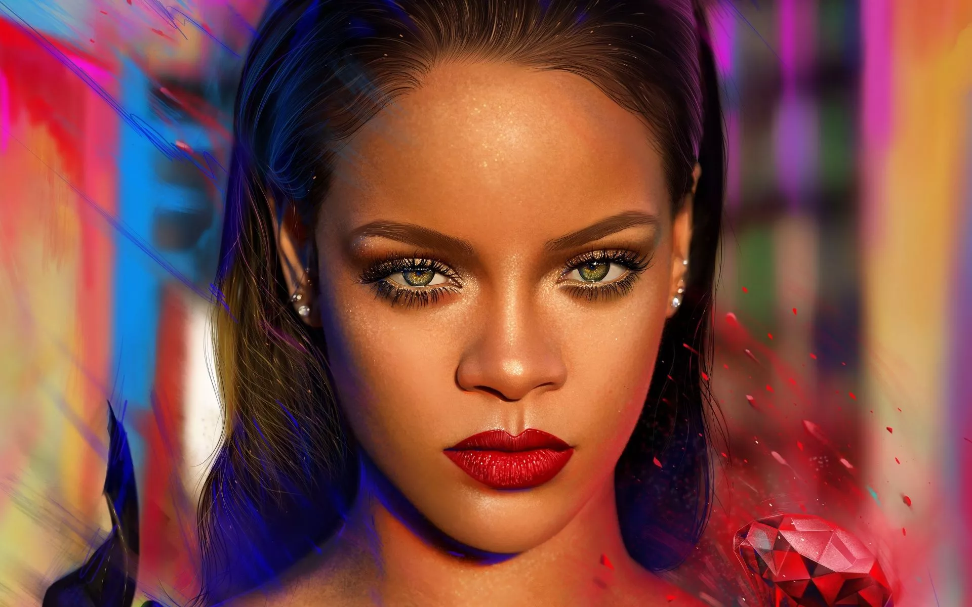 Rihanna Wallpaper 4K, Illustration