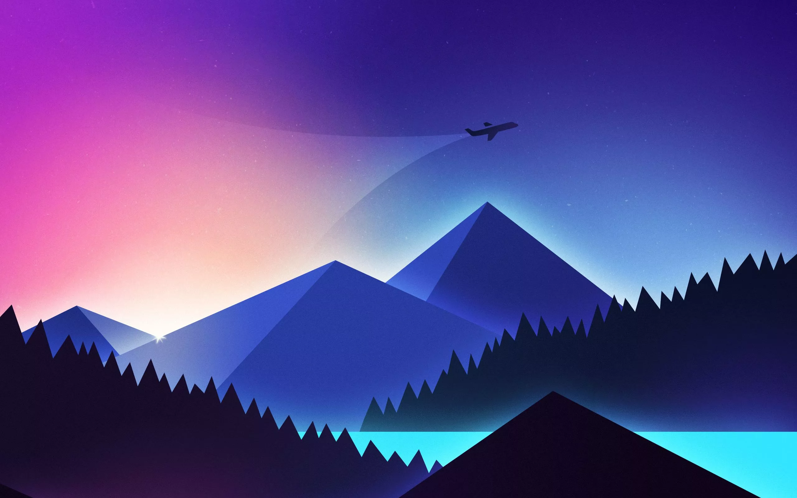 Minimalism Plane Wallpaper