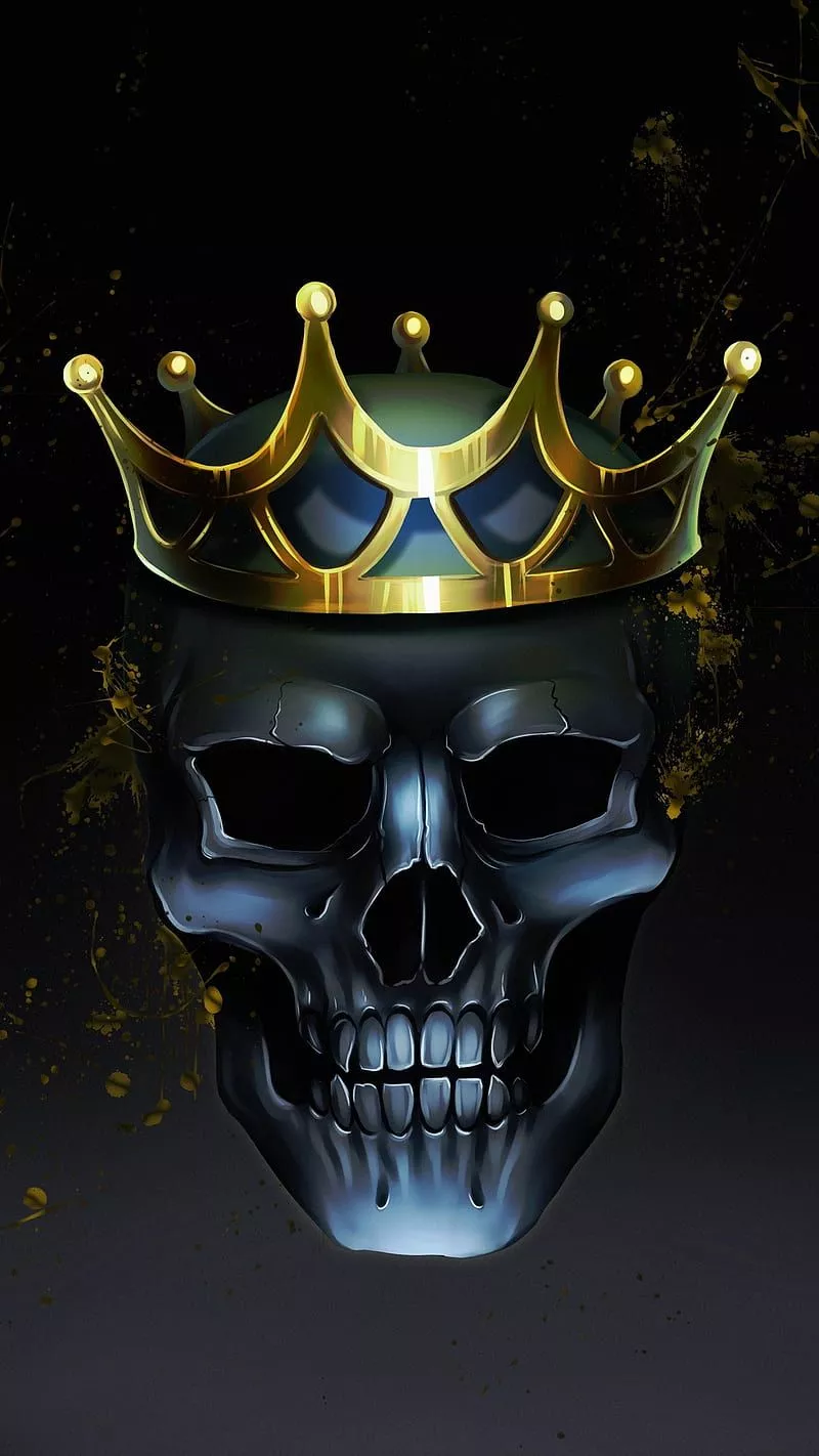 HD skull crown wallpaper