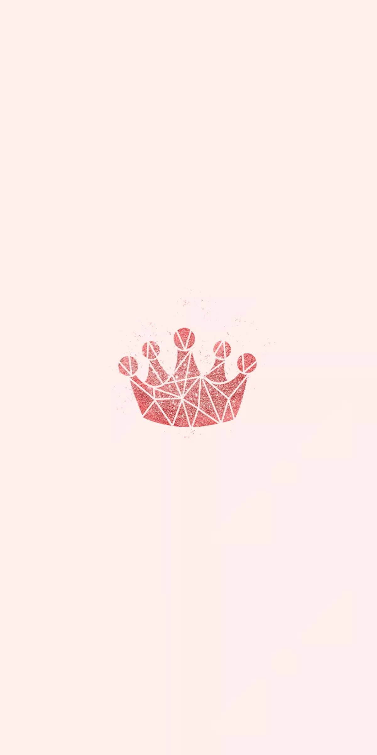 Cartoon Crown Pink Gold Powder