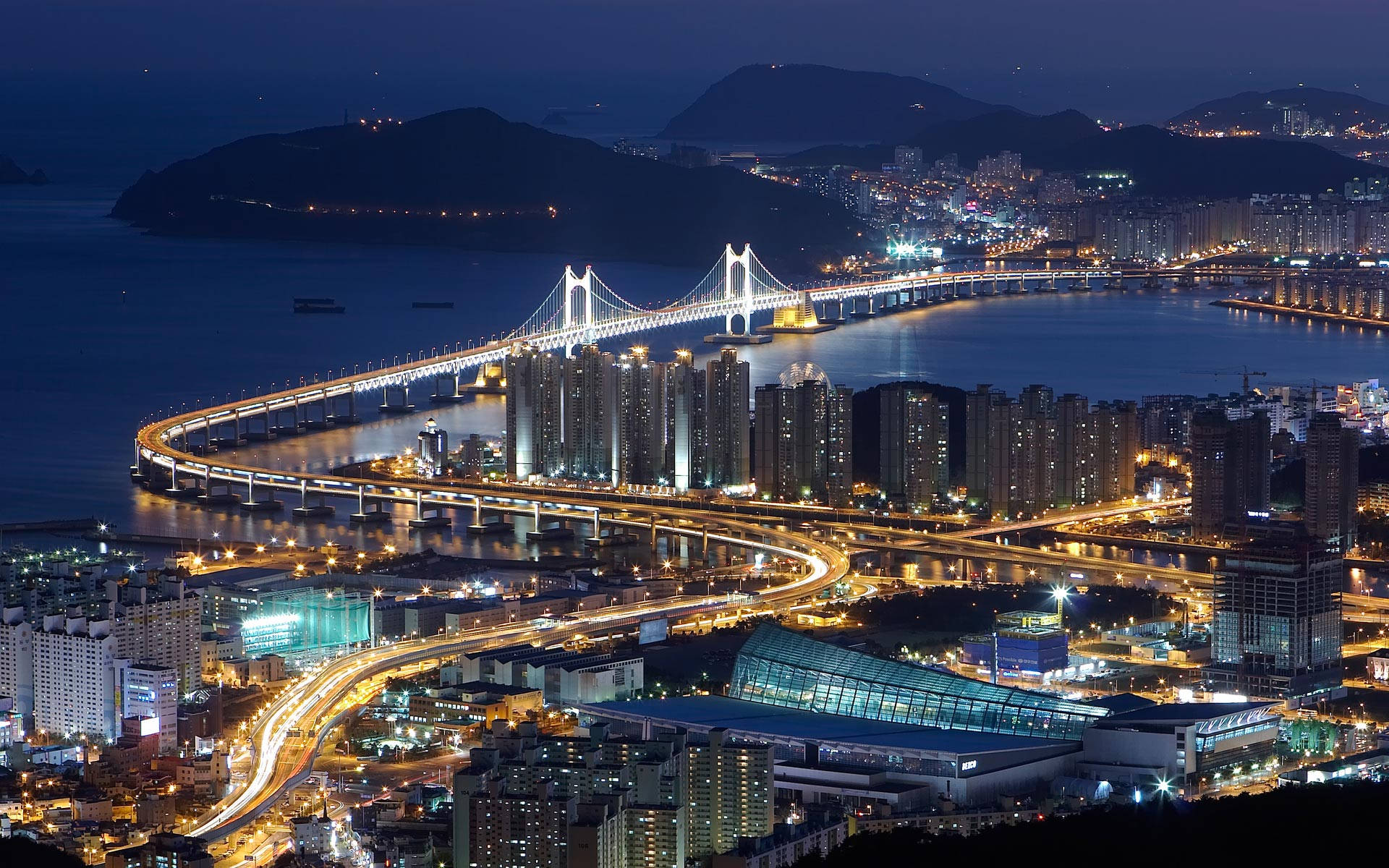 Stunning Night View Of Gwangan Bridge