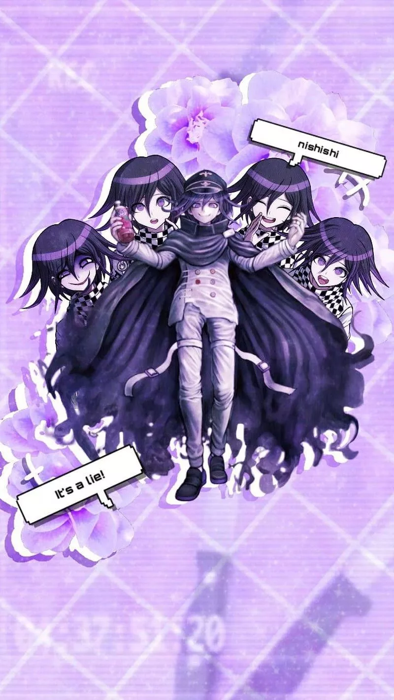 Kokichi ouma, danganronpa, purple, HD