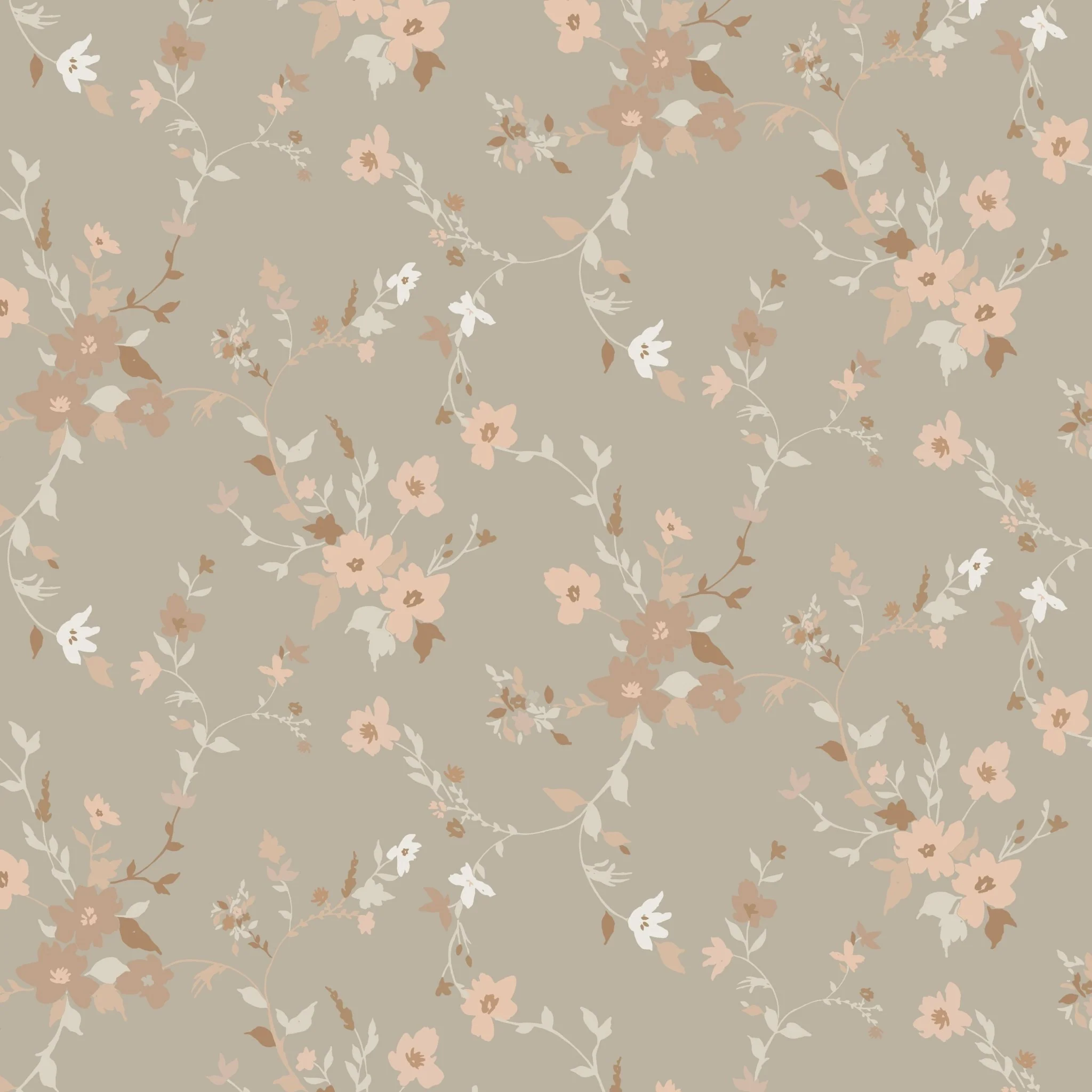Rustic Floral Peel and Stick Wallpaper