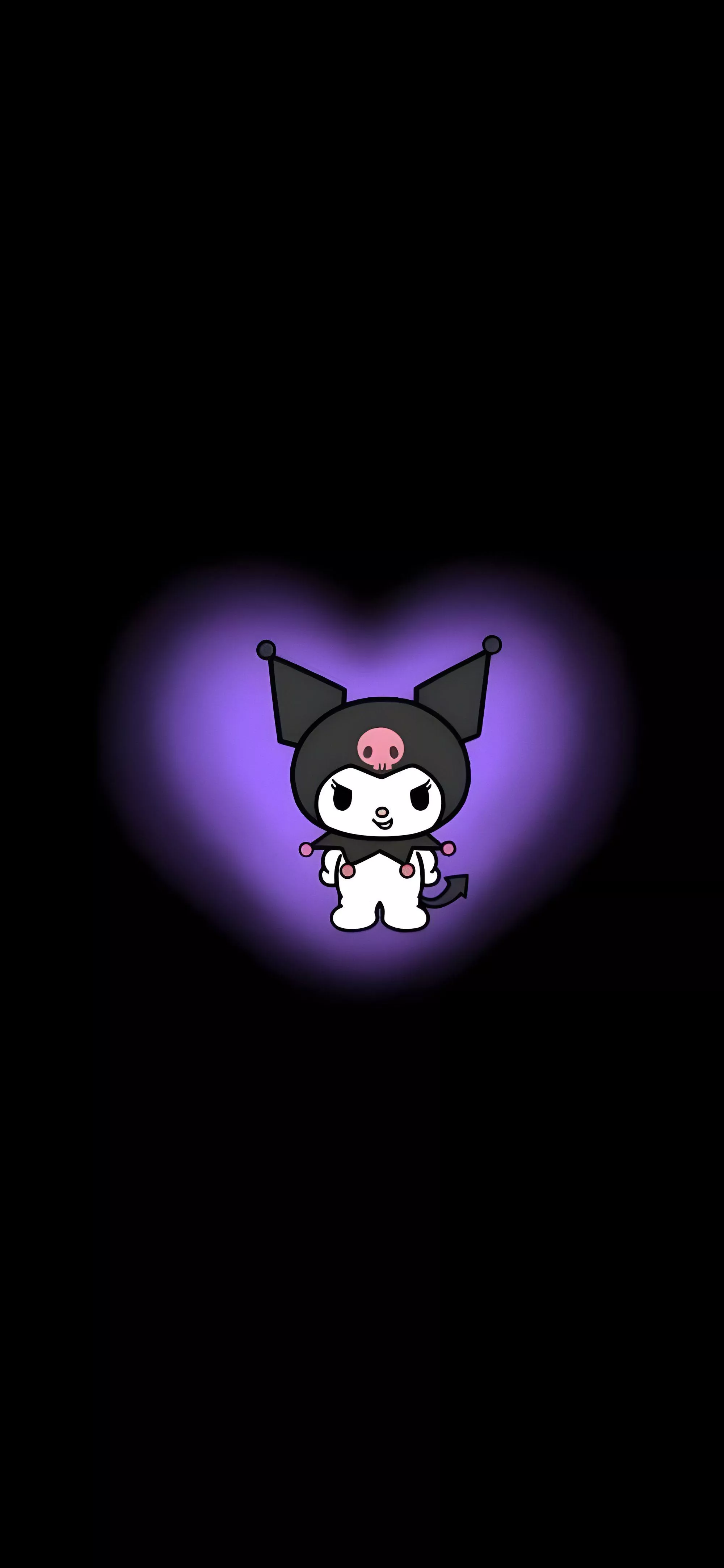 Kuromi Cute Dark Theme Wallpaper