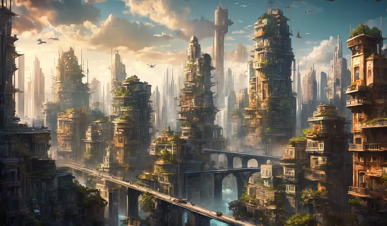 Futuristic Metropolis Enveloped