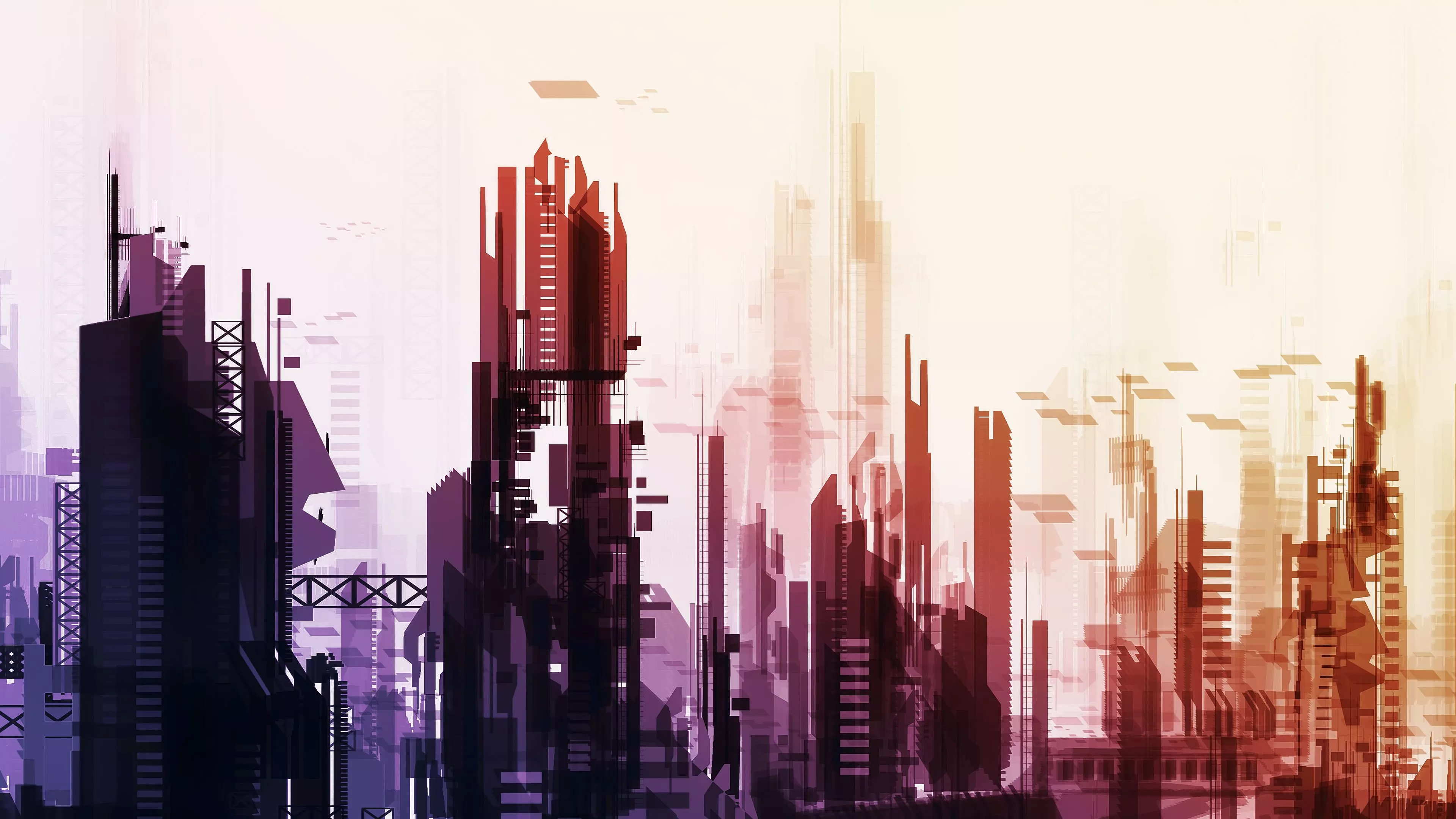 Futuristic City Skyline Wallpaper 31