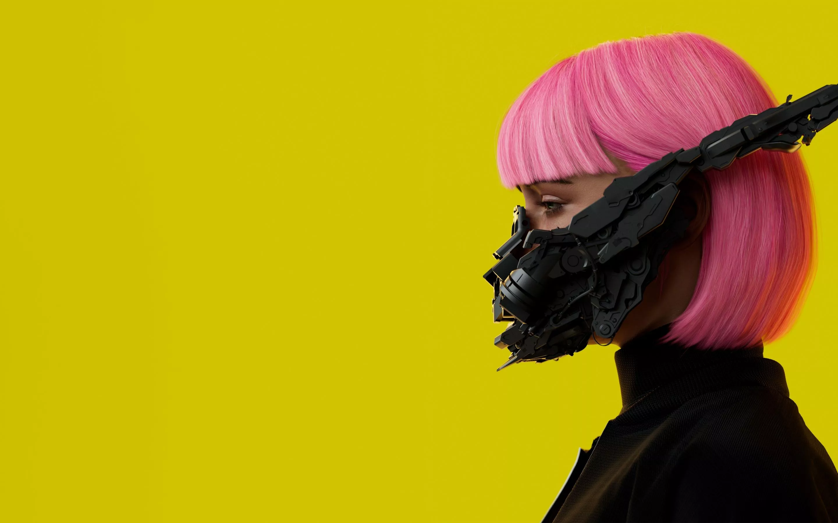 Futuristic Wallpaper 4K, Cyberpunk girl