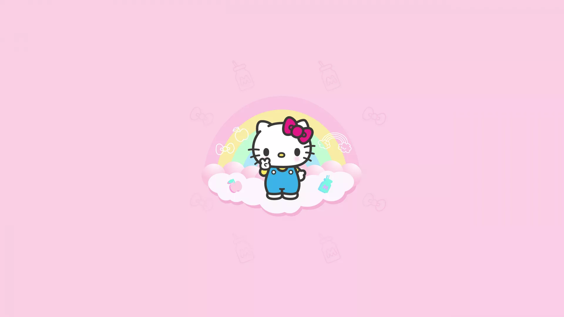 Hello Kitty Wallpaper 4K, Minimalist