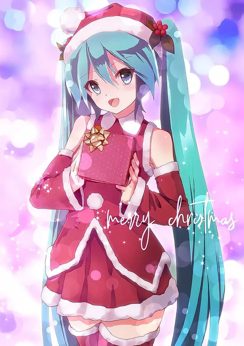 HD christmas miku wallpaper