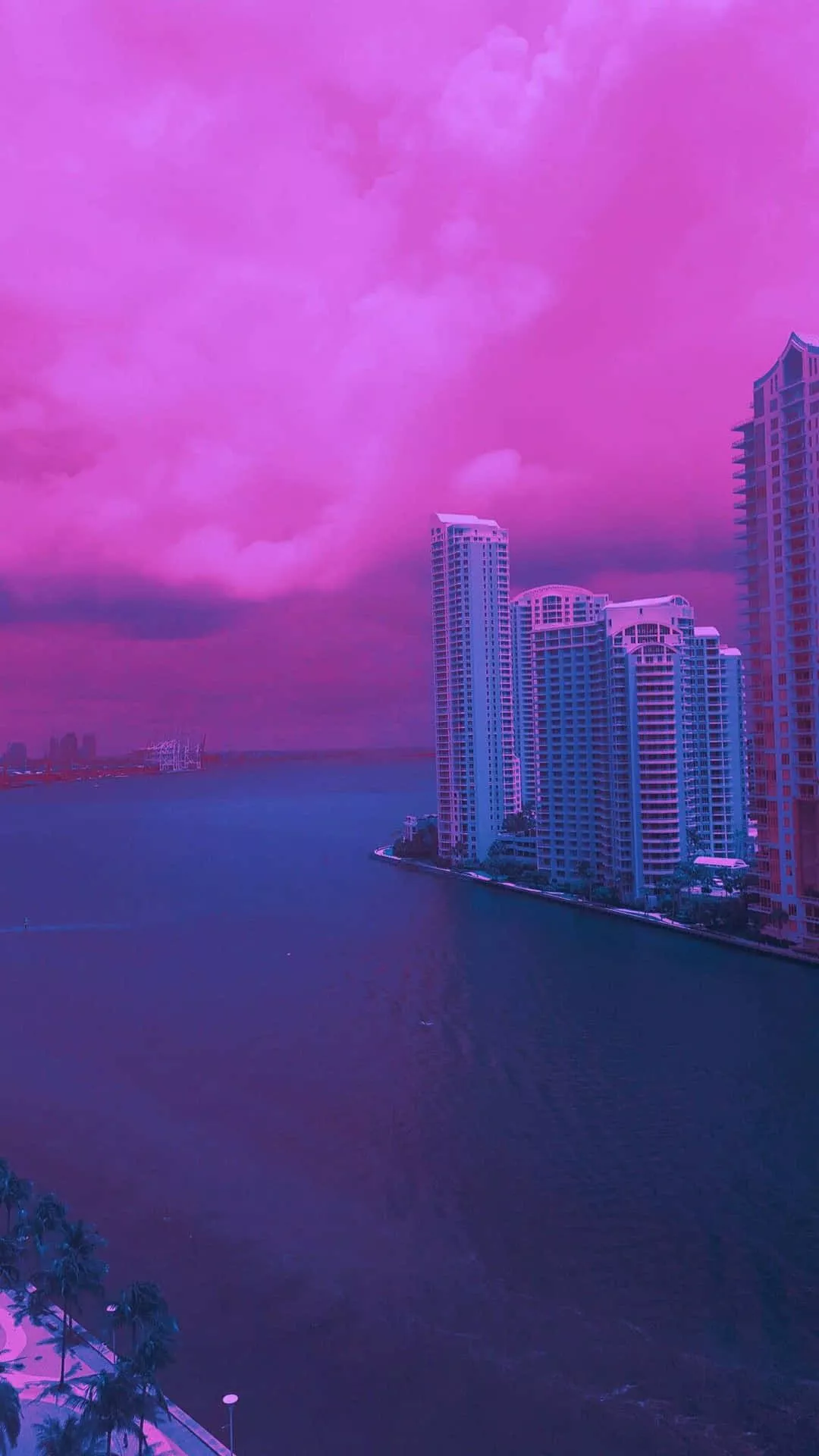 colorful retro vibes of Miami Wallpaper