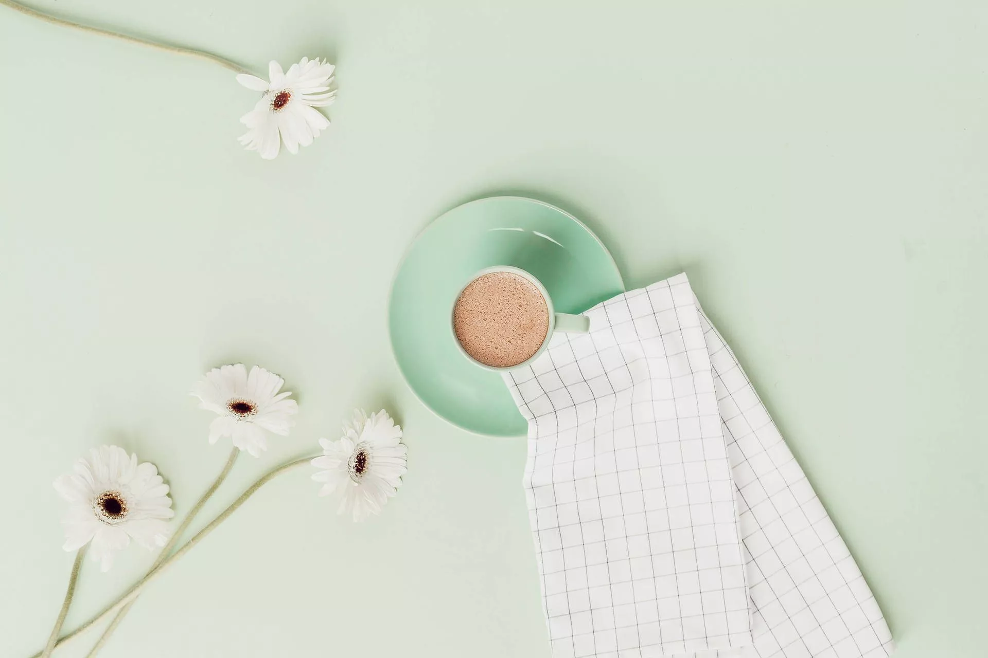 Download Coaster Pastel Green Aesthetic