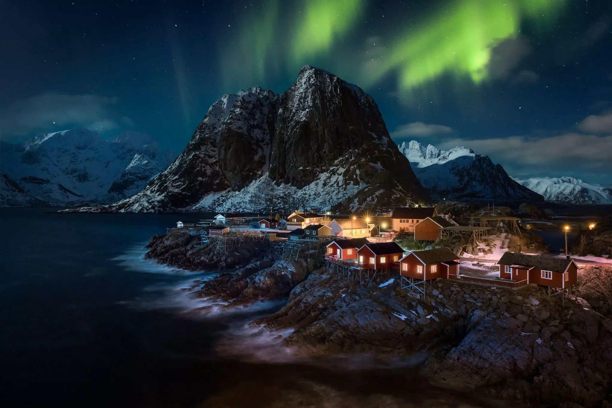Wallpaper mountains, night, home