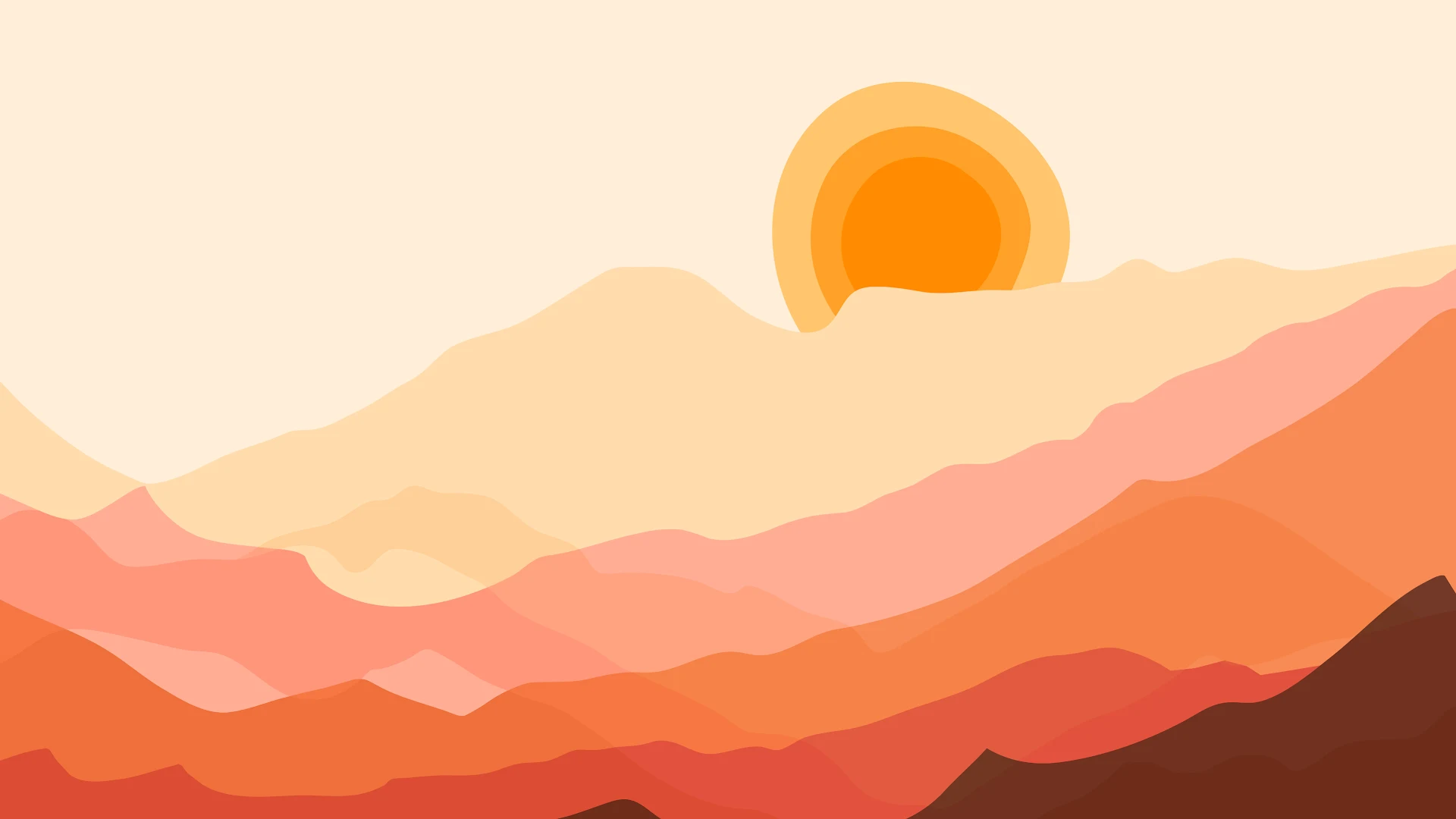 Warm Desert Sunset Wallpaper