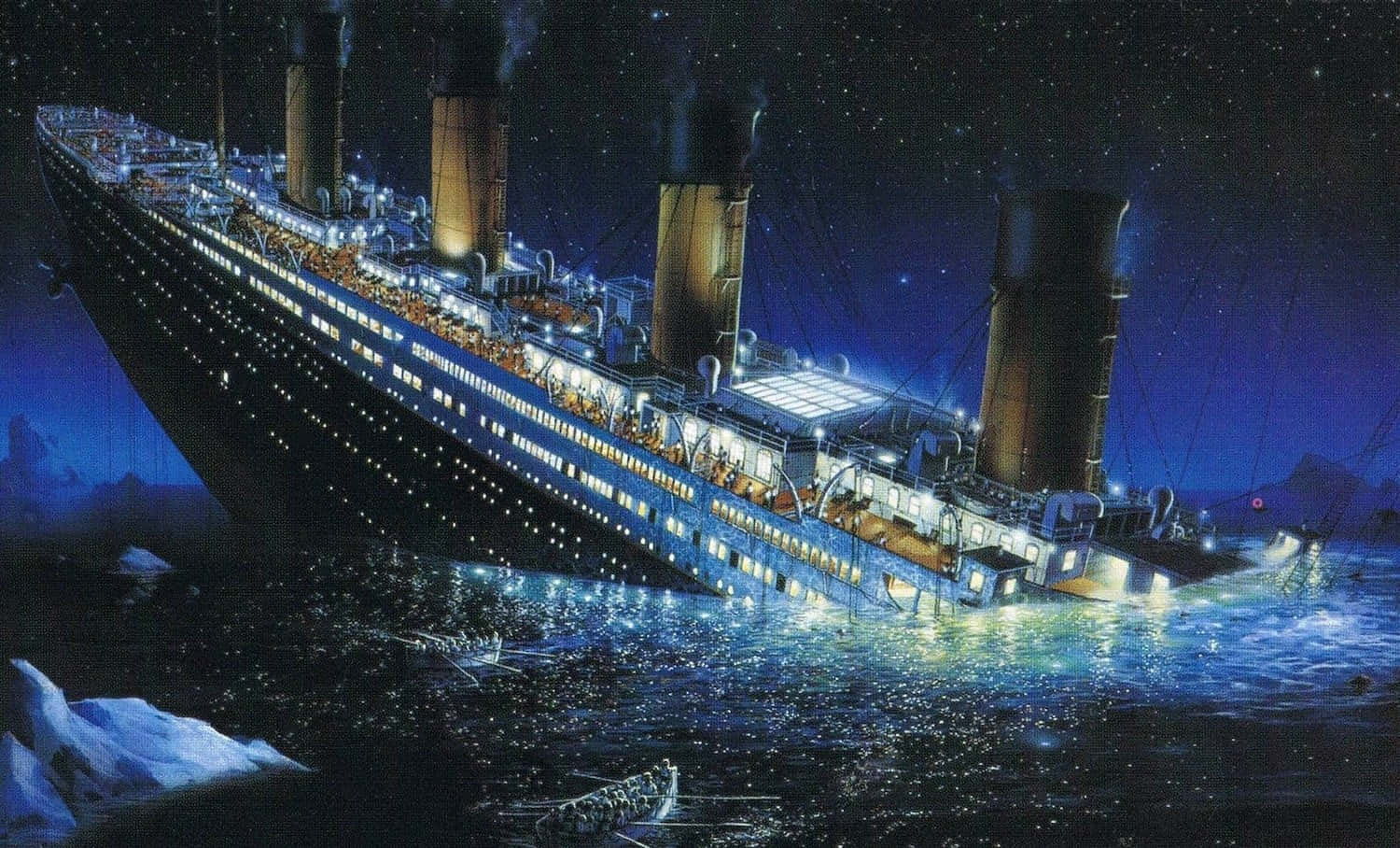 Download The iconic Titanic ship sails